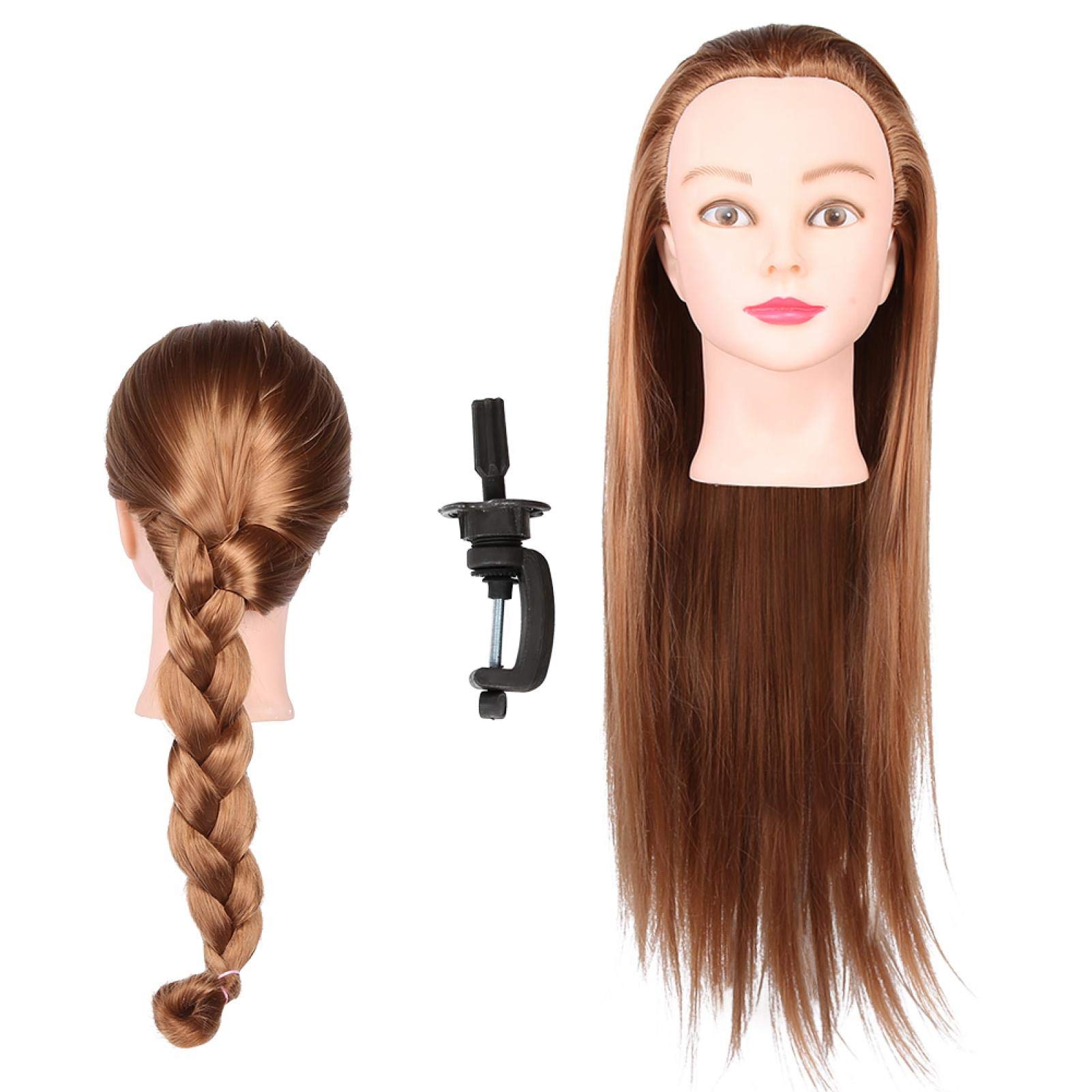 Professional Hair Mannequin Head with Soft Hair - Perfect for Hairdressers, Barbers & Stylists to Practice Haircuts, Coloring & Styling - Great for Training, Salons & Home Use