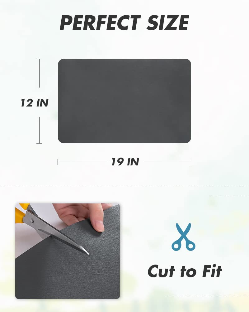 AMOAMI Non-Slip Absorbent Coffee Mat - Stain Hiding Kitchen Counter Drying Mat with Rubber Backing, Fits Under Coffee Makers, Espresso Machines & Dish Racks | Perfect for Coffee Bars, Kitchens & Office Break Rooms