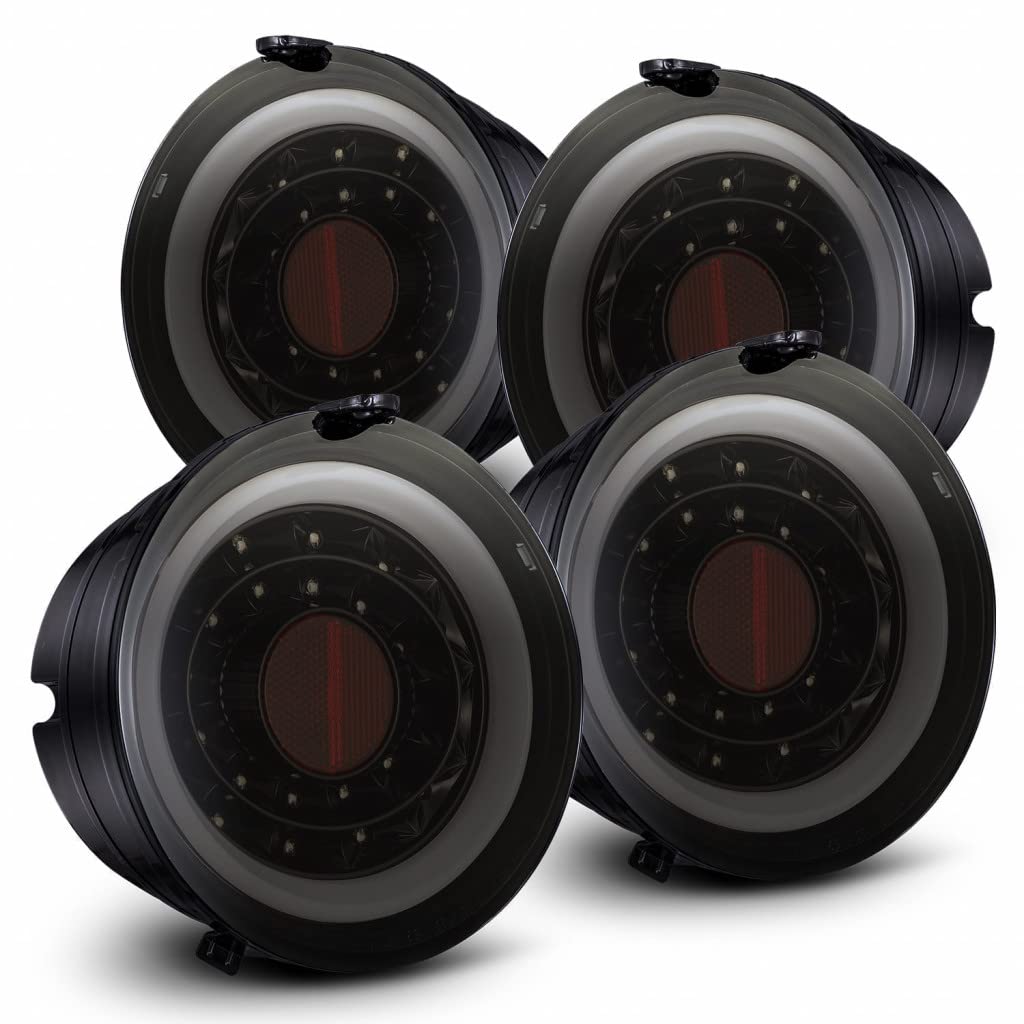 AlphaRex PRO-Series LED Tail Lights for 2005-2013 Chevy Corvette - Jet Black (Part# 610020) | High-Performance Lighting Upgrade for Enhanced Style & Nighttime Visibility