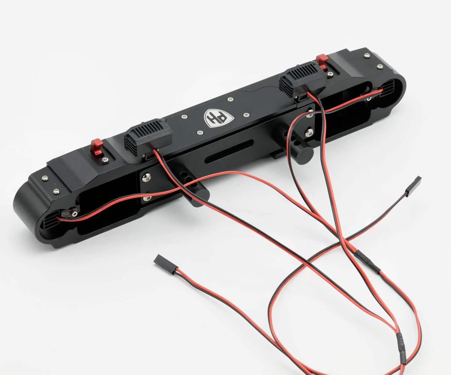 Powerhobby Axial SCX6 CNC Aluminum Front & Rear Bumpers with LED Lights - Heavy Duty Off-Road Protection for RC Crawler Trucks - Perfect for Rock Crawling & Trail Adventures