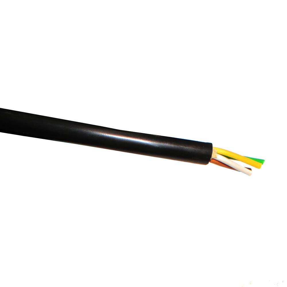 RAParts 75 Ft Black 4 Conductor Trailer Light Cable Wiring Harness - Heavy Duty Electrical Wire for Boat, RV, and Utility Trailers - Perfect for Outdoor and Marine Lighting Installations