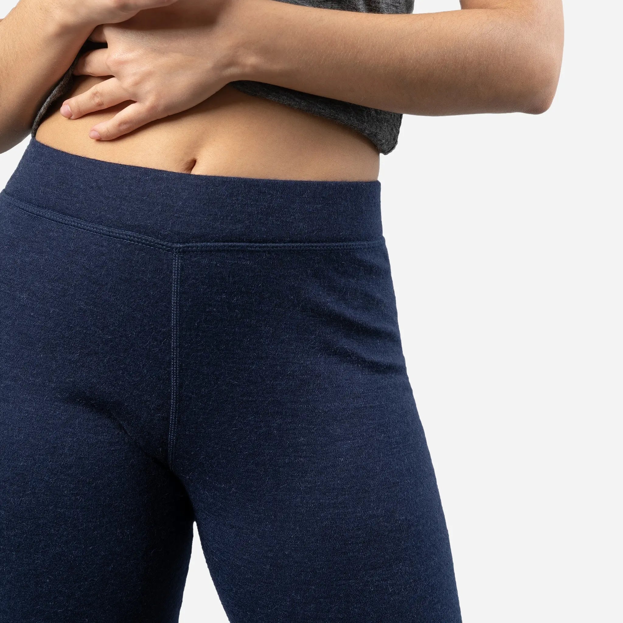 Premium Women's Alpaca Wool Leggings - 300 GSM Lightweight Thermal Base Layer for Yoga, Hiking & Winter Outdoor Activities