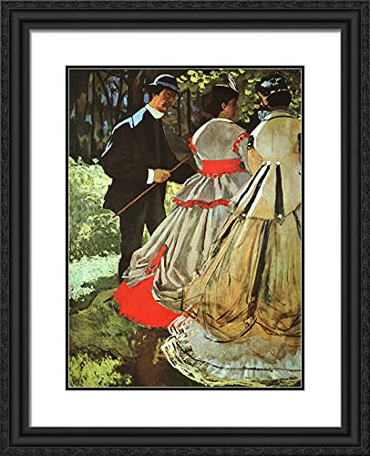 Black Ornate Wood Frame with Double Matting