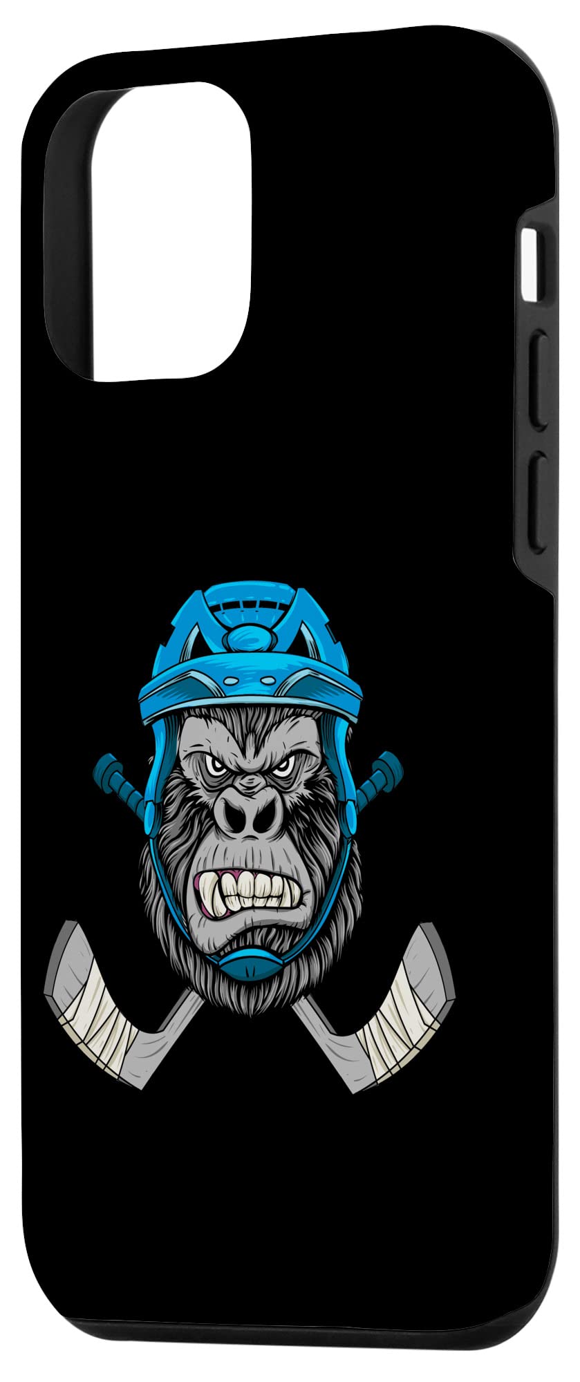 iPhone 12 Mini Hockey Case for Boys 8-12 - Gorilla Ice Hockey Player Design - Protective Phone Cover for Young Athletes - Perfect for Hockey Games, Practice & School