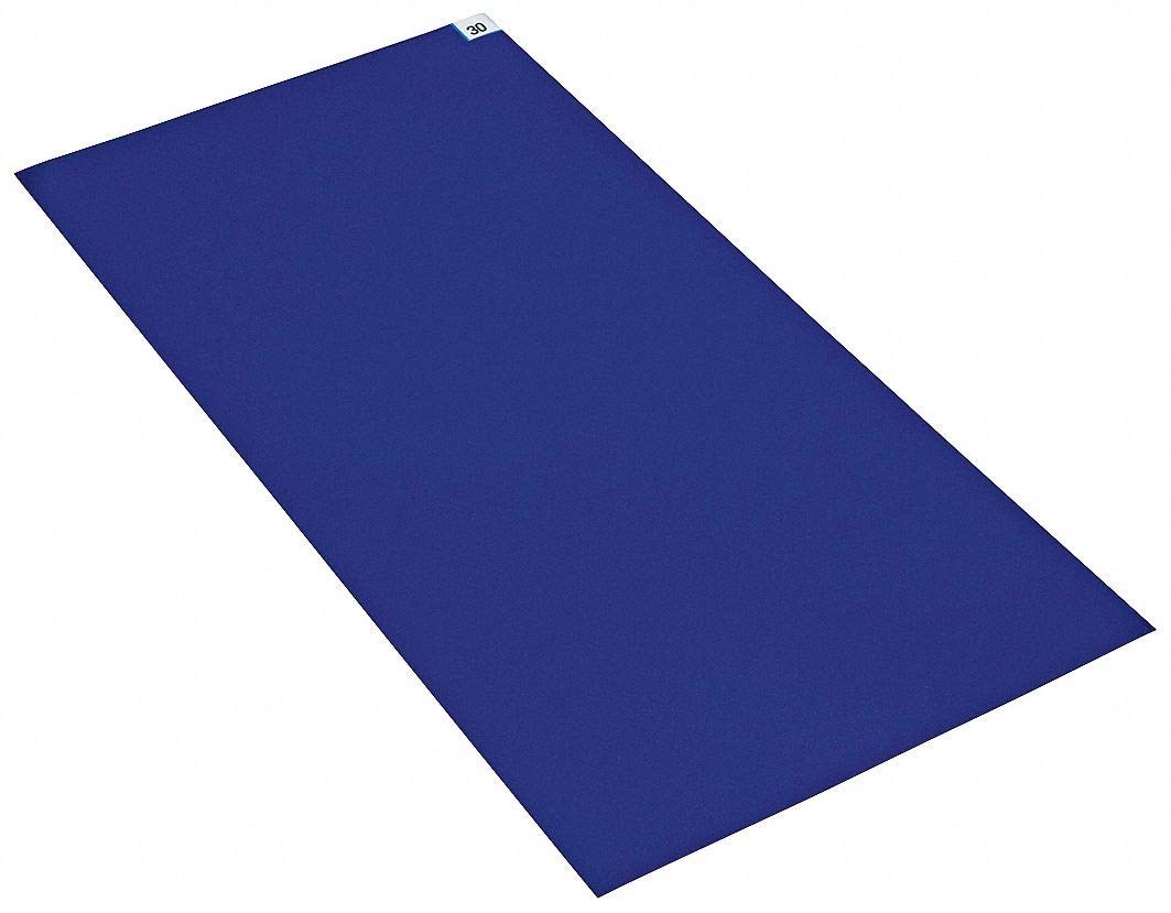 Sticky Disposable Tacky Mat - Blue, 45 Inch Length, Pack of 4 - Perfect for Home, Office & Industrial Floor Cleaning to Trap Dirt & Dust
