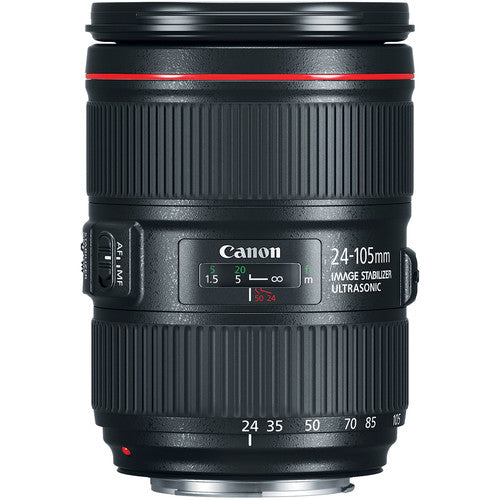 Canon EF 24-105mm f/4L IS II USM Zoom Lens Kit with 3 Filters (UV/CPL/ND8), Flash, Gel Diffusers & Softbox - Perfect for Portrait, Wedding & Travel Photography