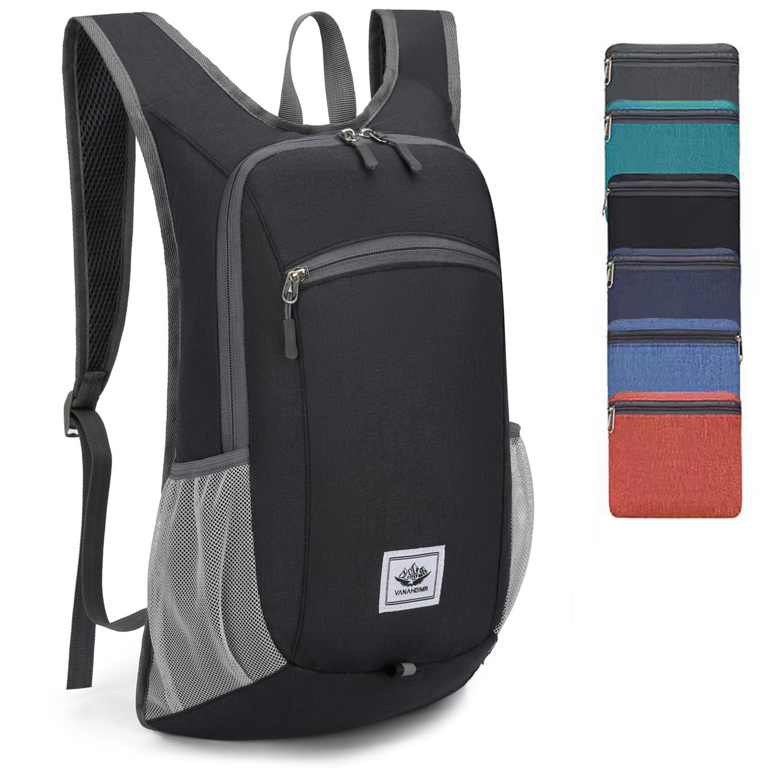 15L Lightweight Packable Hiking Backpack - Foldable Daypack for Travel, Hiking & Daily Use - Water-Resistant Shoulder Bag for Women & Men - Perfect for Commuting, Outdoor Adventures & Gym