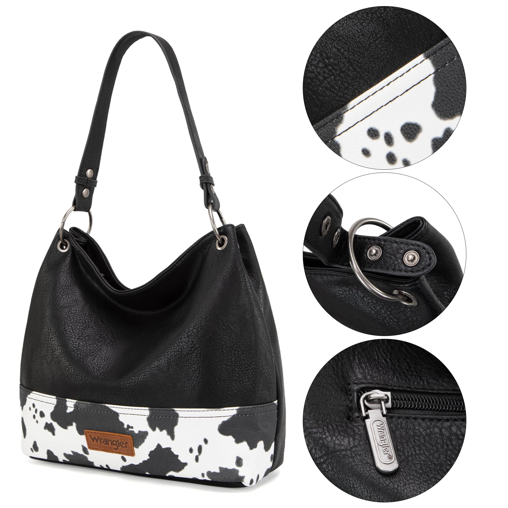 Wrangler Vegan Leather Hobo Bags for Women - Stylish Top Handle Shoulder Purses & Handbags | Perfect for Work, Travel & Everyday Use