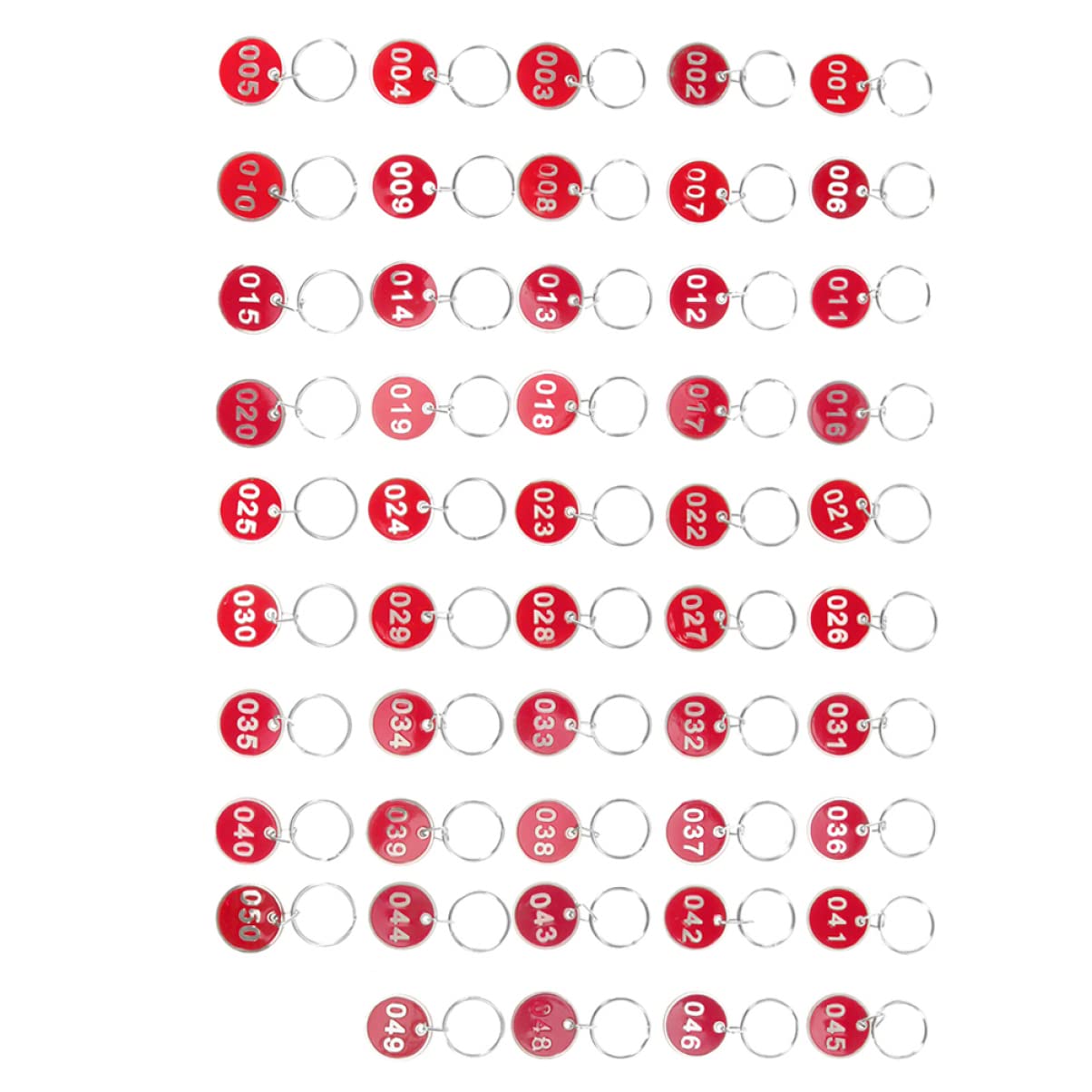 SOIMISS 50 Pack Metal Luggage Tags with Numbers - Durable ID Tags for Suitcases, Backpacks & Travel Bags - Includes Key Rings for Easy Attachment - Perfect for Airports, Hotels & Group Travel Identification