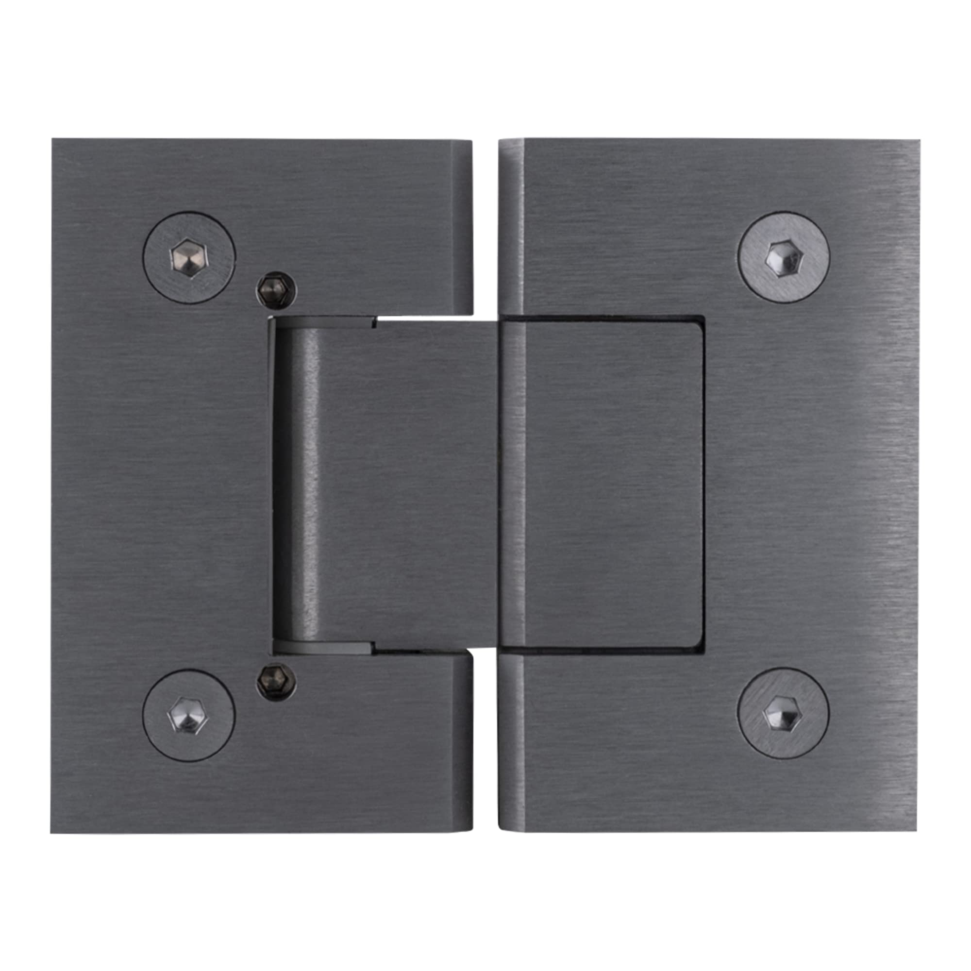 Brixwell H180GTGASC Adjustable 180 Degree Glass to Glass Door Hinge - Satin Chrome Finish for Modern Cabinets & Shower Doors - Perfect for Home & Commercial Use