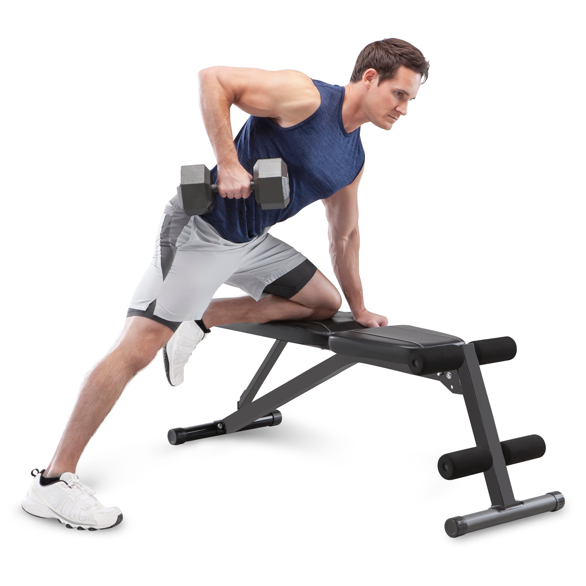 Marcy SB 10115 Adjustable Weight Bench for Home Gym - Multi-Functional Utility Workout Bench for Strength Training, Full Body Exercises - Perfect for Home Fitness & Small Space Workouts