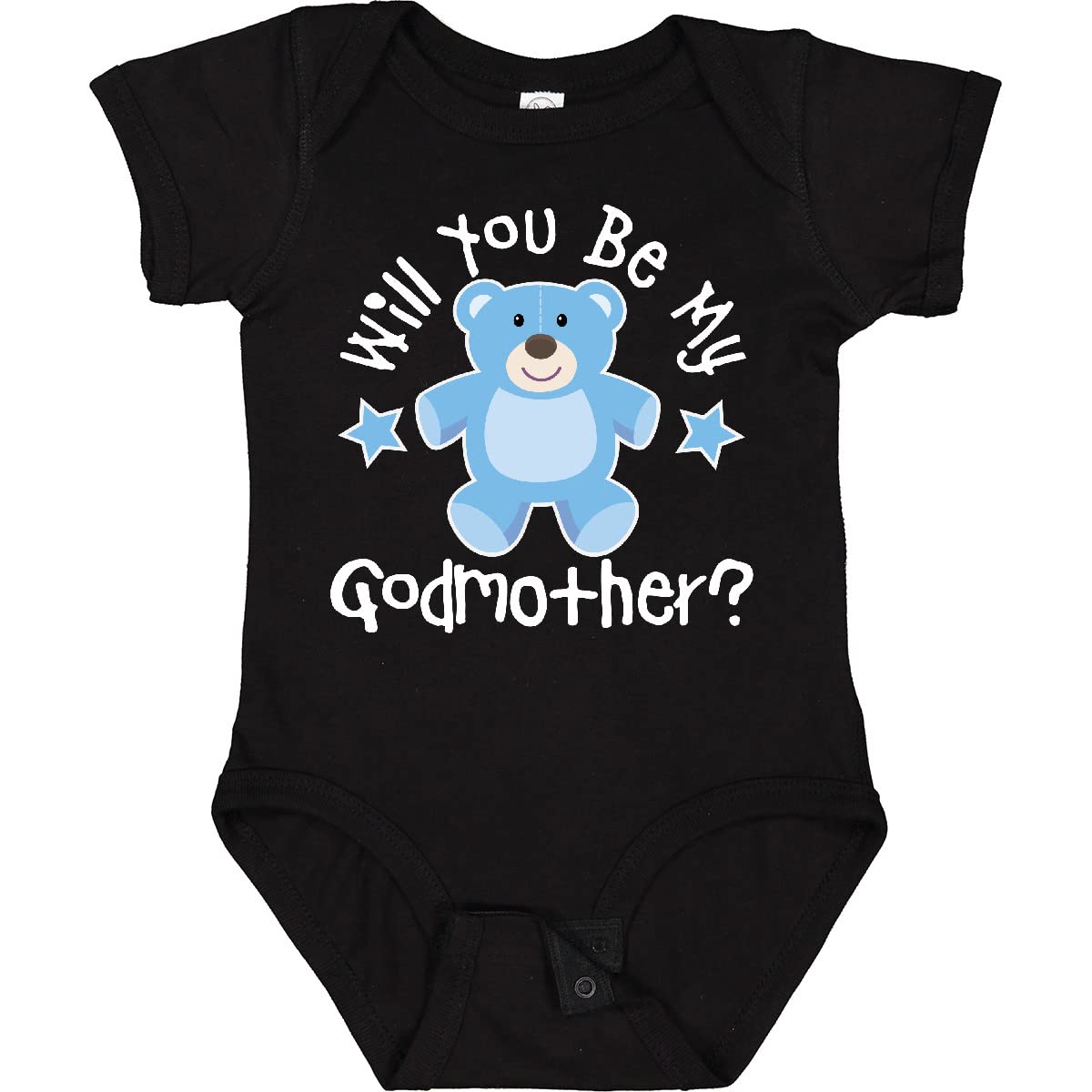 Inktastic Godmother Proposal Baby Boy Bodysuit - Cute Baby Outfit for Godmother Announcement, Baptism & Special Occasions