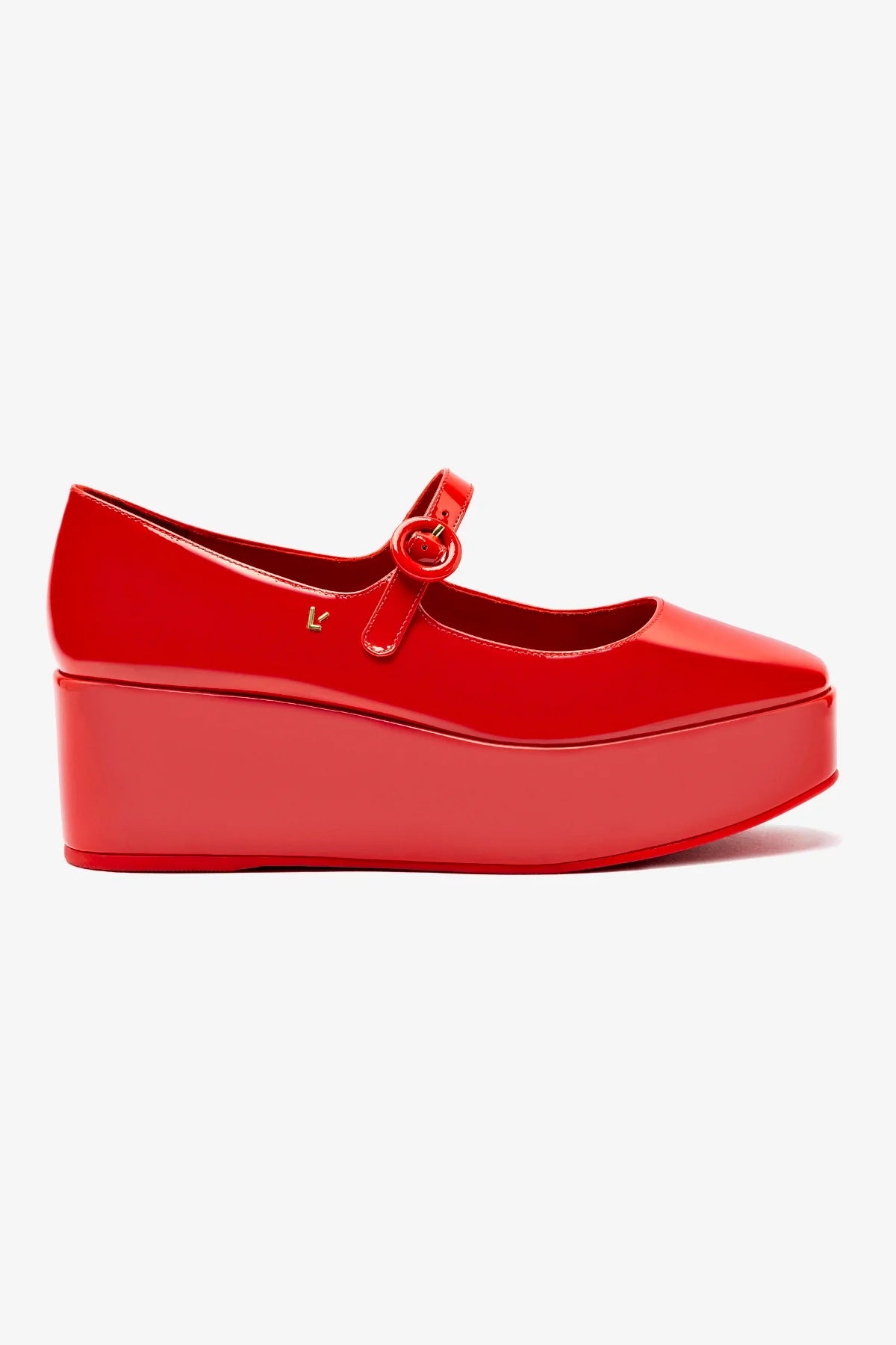 Blair Flatform Sandals in Scarlet Patent Leather - Women's Comfortable Dressy Shoes for Weddings, Parties & Office Wear