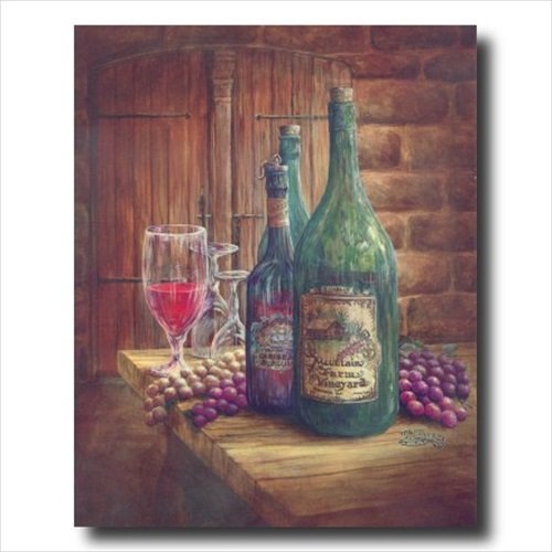Tuscan Wine Grapes Kitchen Wall Art Print - Contemporary Italian Vineyard Decor for Dining Room & Home Decor