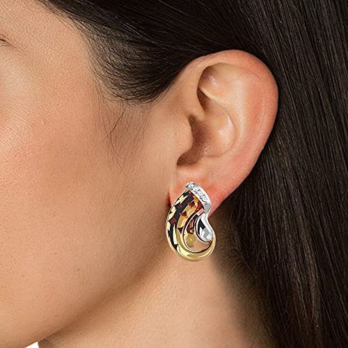 18K Gold Stud Earrings with Natural Round Diamond (0.03 ct) - White/Yellow/Rose Gold Wedding Jewelry for Women - Perfect for Bridal, Anniversary & Special Occasion Gifts