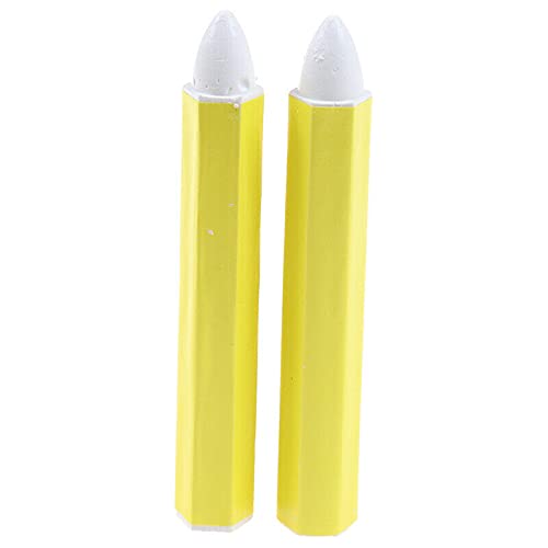 12-Piece White Solid Stick Markers - Tire Crayon Chalk for Car Tires, Sidewalks & Pavement Marking (Durable, Weatherproof)
