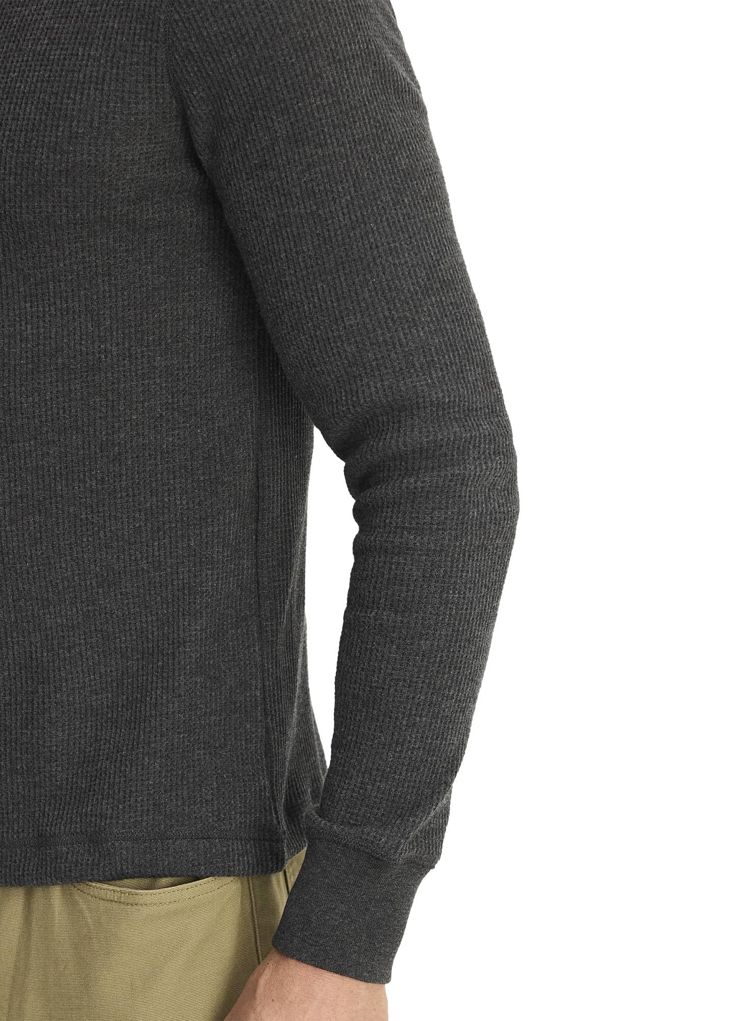 Jockey Men's Baselayer Long Sleeve Waffle Henley Shirt - Thermal Underwear for Cold Weather, Moisture Wicking & Breathable - Perfect for Winter Sports, Hiking & Layering