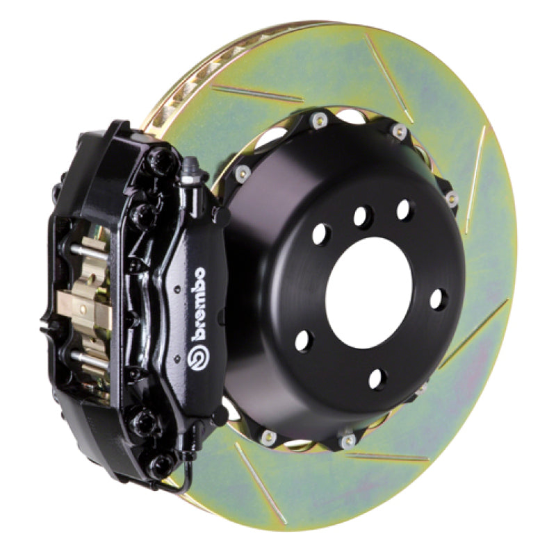 Brembo GT 4 Piston Rear Big Brake Kit (Black, T1 Slotted) for Dodge Viper 1992-2002 - High Performance Braking System for Racing & Street Driving