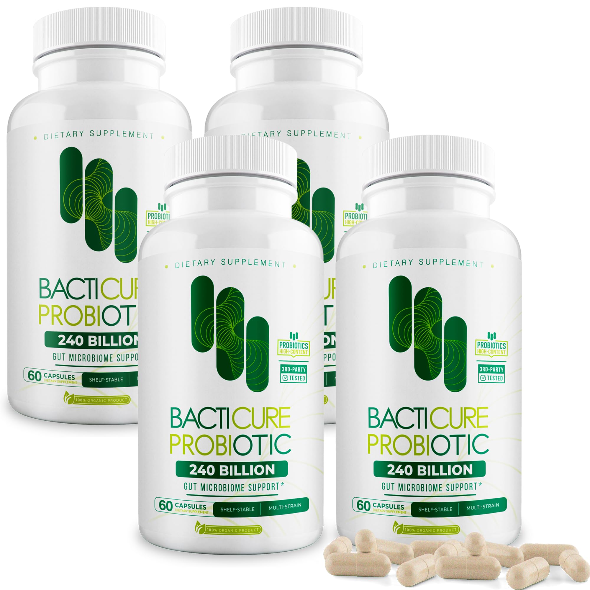 Natural Immune Support Supplement - Set of 4 Bottles (60 Capsules Each) with Patented Formula | Boost Immunity & Wellness for Adults | Daily Health Support for Active Lifestyle