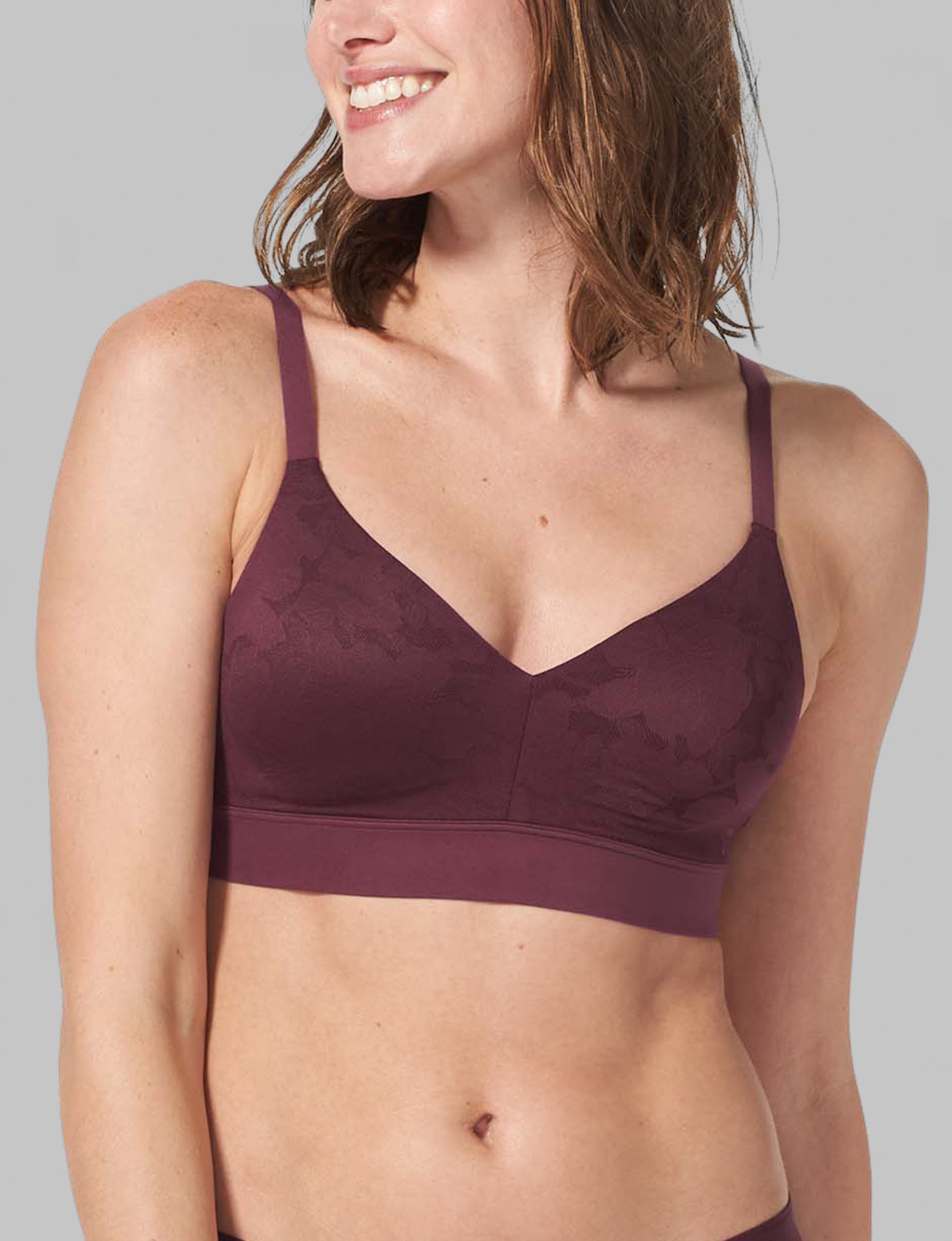 Second Skin Comfort Lace Bralette - Seamless Wireless Bra for Women, Soft Stretchy Comfortable Everyday Wear, Perfect for Yoga, Lounge & Sleep