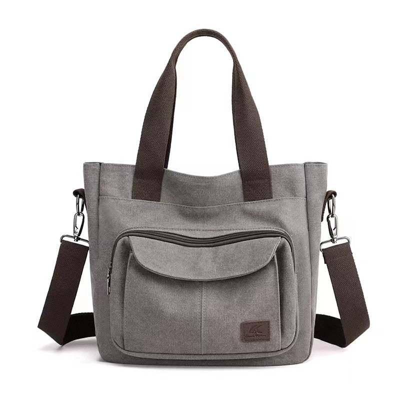 Large Capacity Canvas Tote Bag for Women - Stylish & Durable Shoulder Bag for Work, Travel, and Shopping