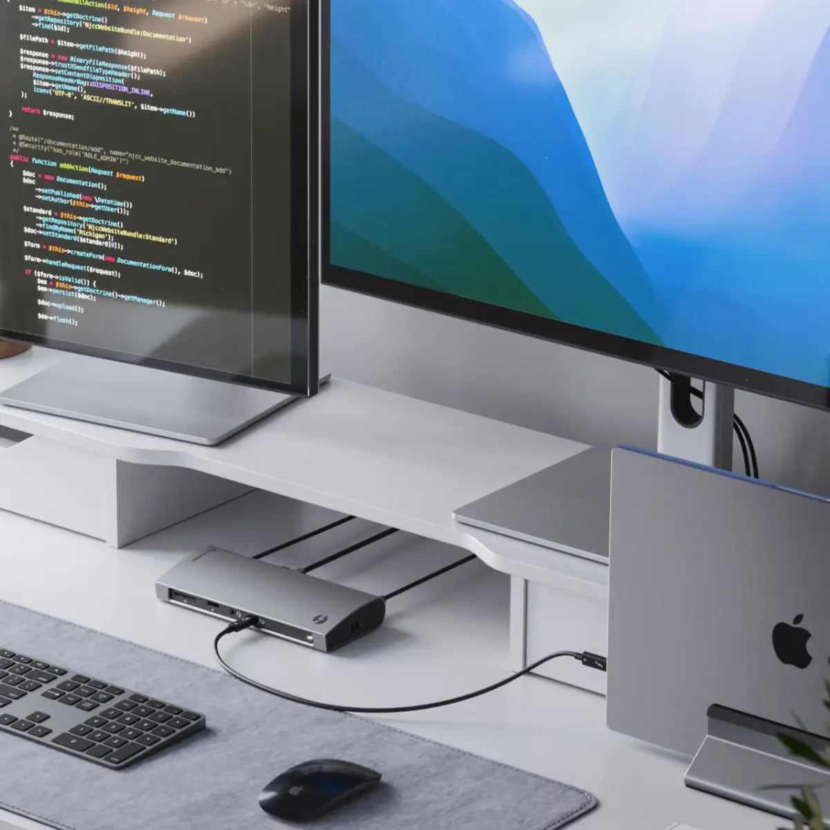 CLARITY 27 UHD 4K Monitor (2-Pack) with Thunderbolt 4 BLAZE Docking Station - Dual Screen Setup for Graphic Design, Video Editing & Productivity