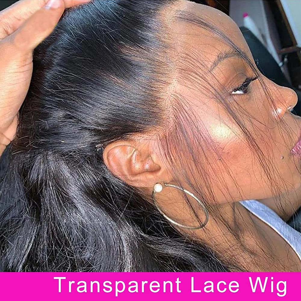 13x4 HD Pre Plucked Body Wave Lace Front Wig with Baby Hair | Glueless Transparent Lace Frontal | 180% Density Brazilian Virgin Human Hair Wigs for Black Women | 20 Inch Natural Looking Wig for Daily Wear, Parties & Special Occasions