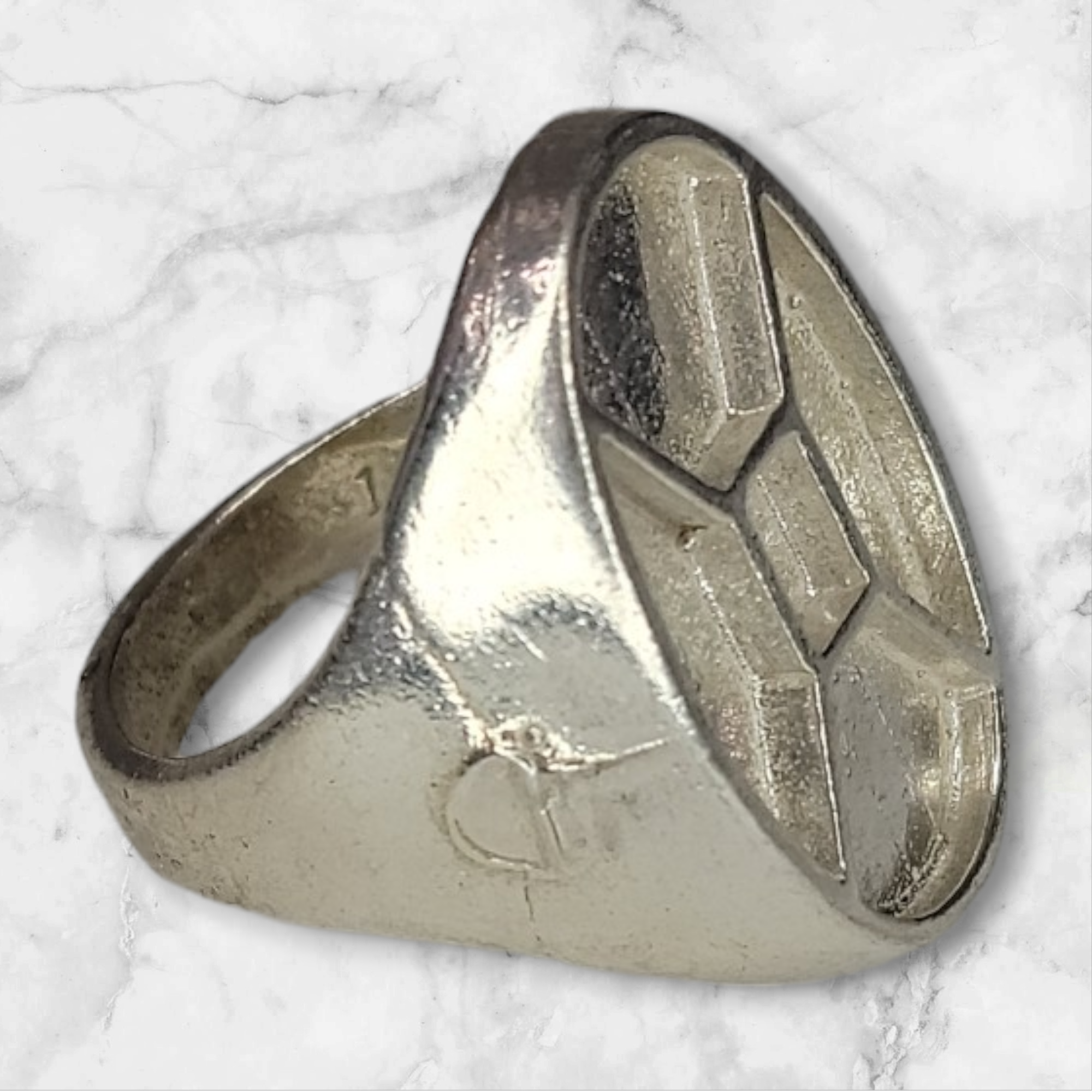 Solid Sterling Silver Inlay Oval Blank Ring Setting - Rough Cast DIY Jewelry Making for Silversmiths - Size 8-11 - Perfect for Carving, Engraving & Custom Jewelry Designs