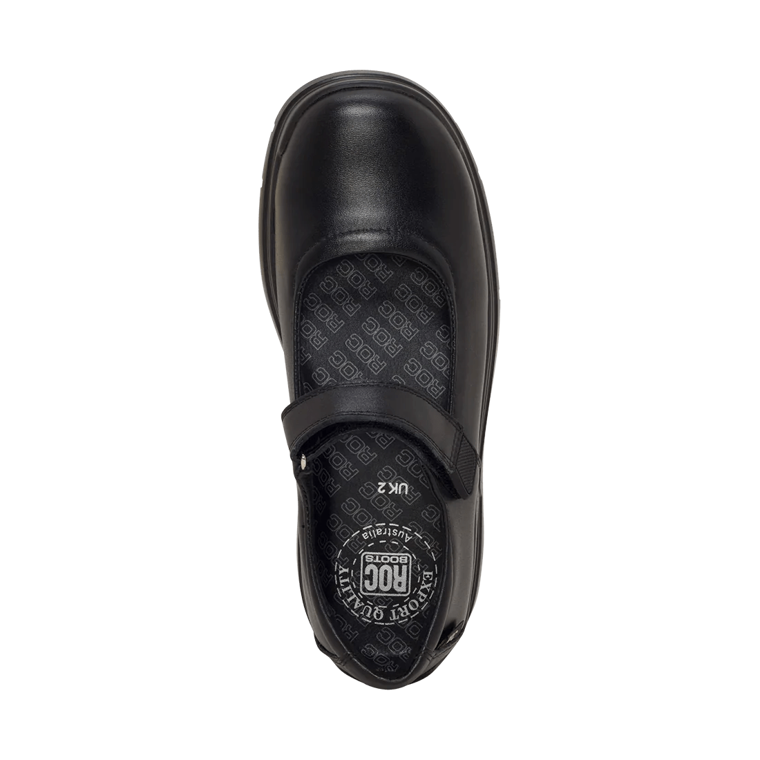 ROC BOOTS Junior Roulette Strap Black Leather School Shoes for Boys & Girls - Comfortable & Durable Kids Dress Shoes for Class, Church, and Formal Occasions
