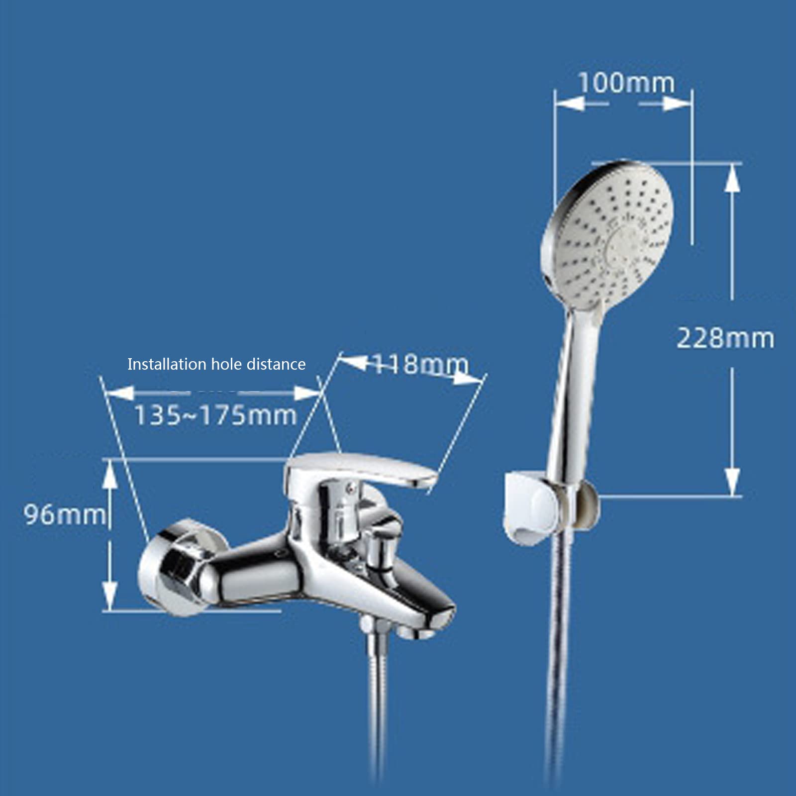 Premium Brass Chrome Concealed Bathtub Faucet with Hand Shower - Single Handle Mixer Tap for Hot/Cold Water - Ideal for Modern Bathroom Renovation & Spa-Like Shower Experience
