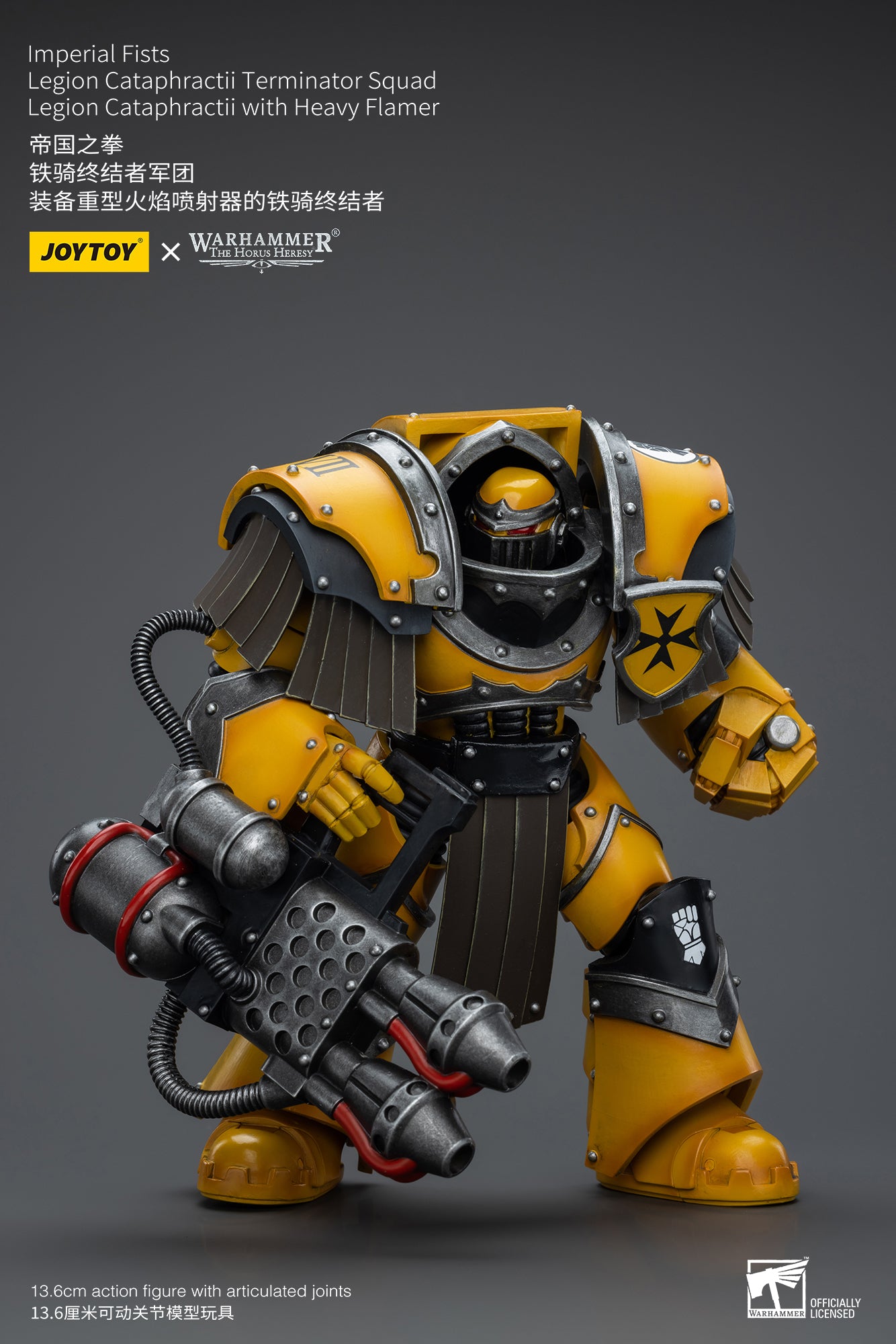 1/18 Scale JOYTOY Warhammer The Horus Heresy Imperial Fists Legion Cataphractii Terminator Squad Action Figures - Perfect for Collectors, Wargaming & Display