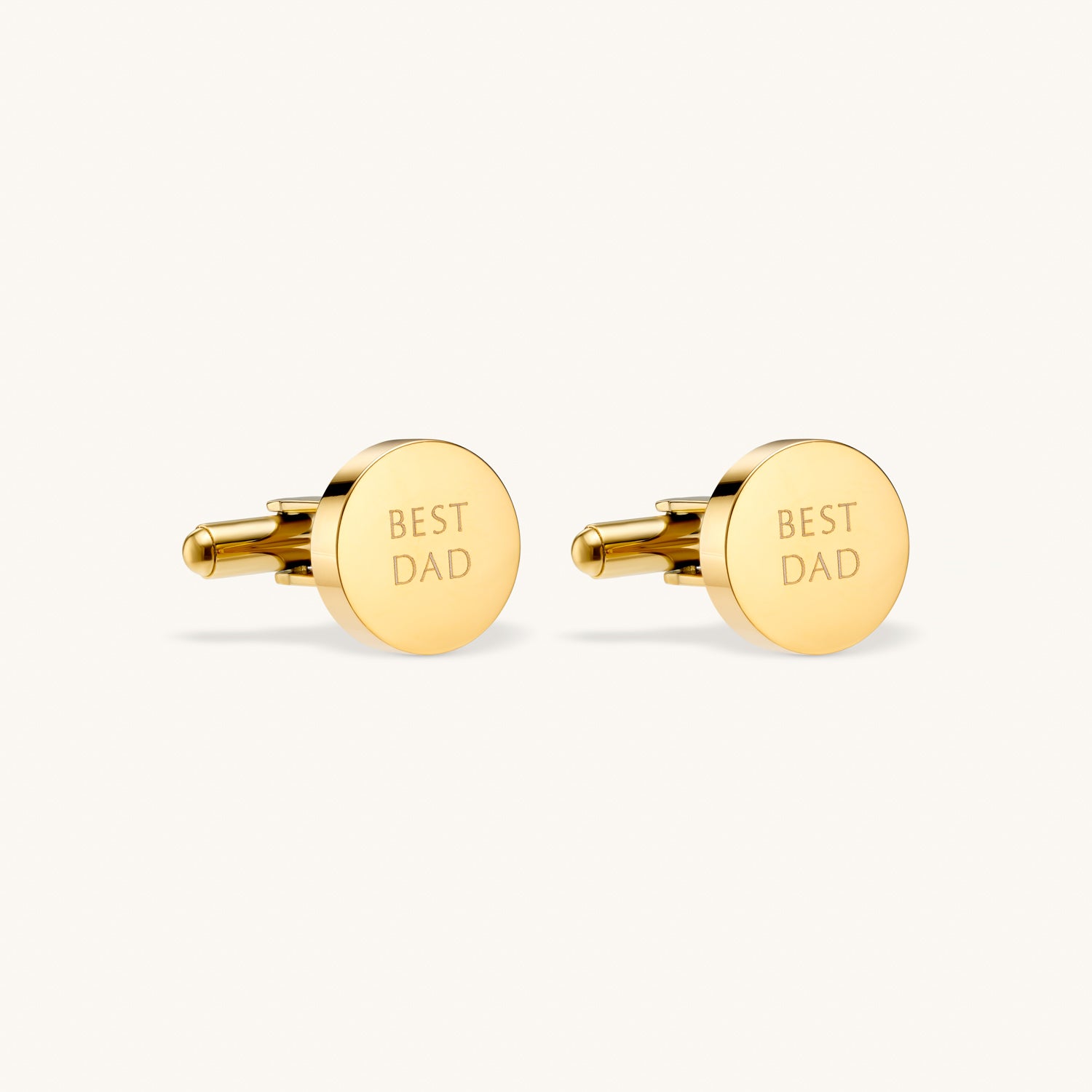 Custom Engraved Gold Cufflinks for Men - Elegant Wedding & Formal Event Accessories - Perfect Gift for Grooms, Best Men & Professionals