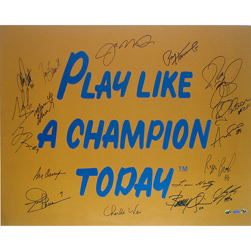 Notre Dame 'Play Like A Champion Today' 16 Signature 20x30 Inch Football Poster - Perfect for Game Room, College Dorm & Sports Fan Decor
