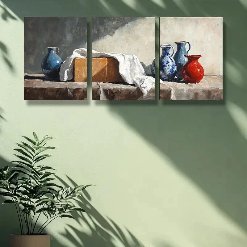 3-Piece Metal Wall Art Set - Coffee Pot and Kettle Print - Ready to Hang Home Decor for Kitchen, Dining Room or Cafe - Perfect Gift for Coffee Lovers