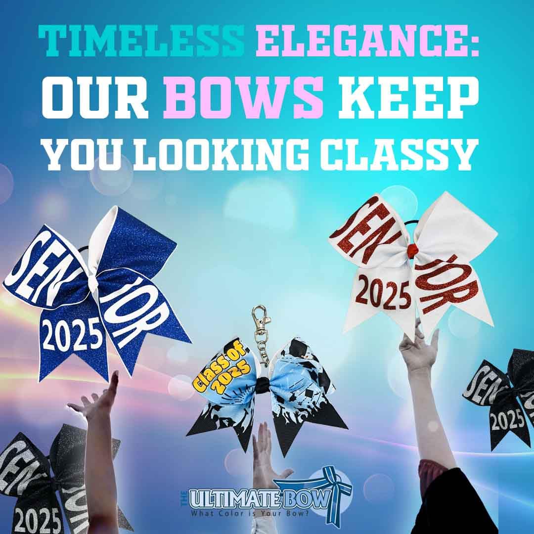 Class of 2025 Glitter Cheer Hair Bow - Sparkling Graduation Gift for High School Seniors | Perfect for Graduation Ceremony, Cap Decoration & Senior Photos