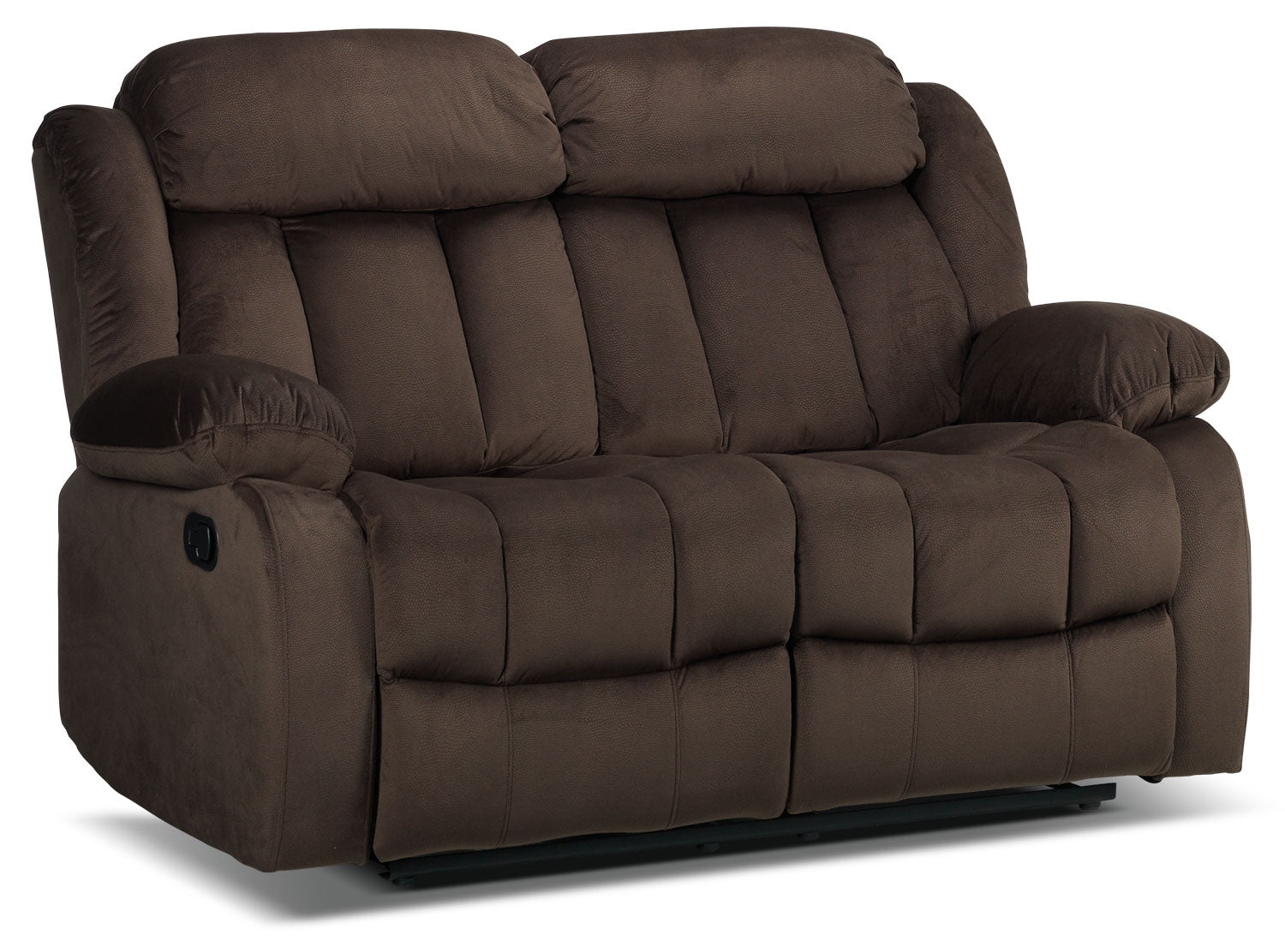 Alabama Reclining Loveseat - Deep Brown Leather Recliner Sofa for Living Room, Home Theater & Man Cave - Comfortable 2-Seater with Cup Holders and USB Ports