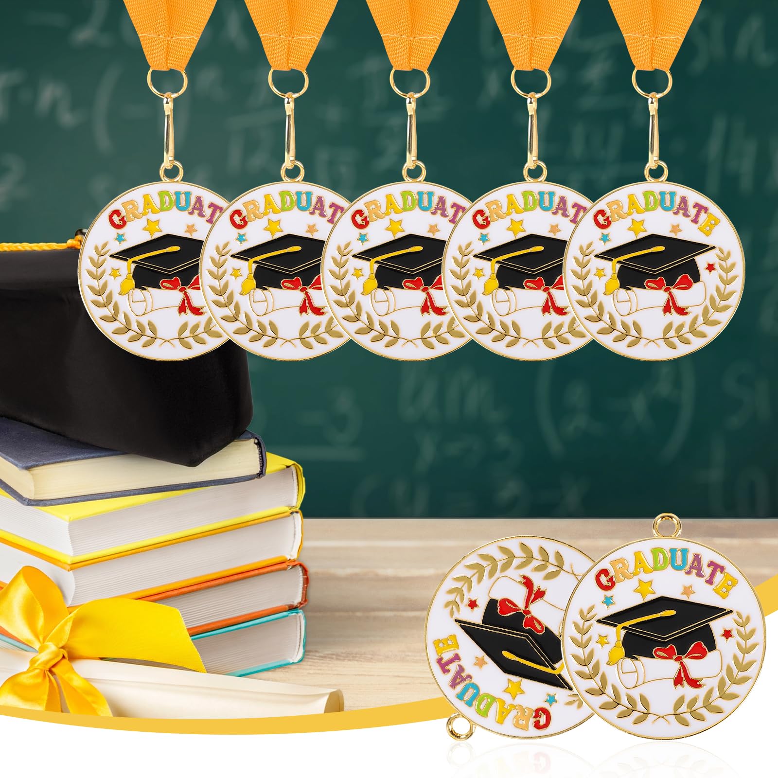 Kindergarten Graduation Medal for Kids - Preschool & Pre-K Award Medals with Neck Ribbon - 2 Inch Metal Graduation Party Favors - Perfect for School Ceremonies, Student Achievements & End-of-Year Celebrations