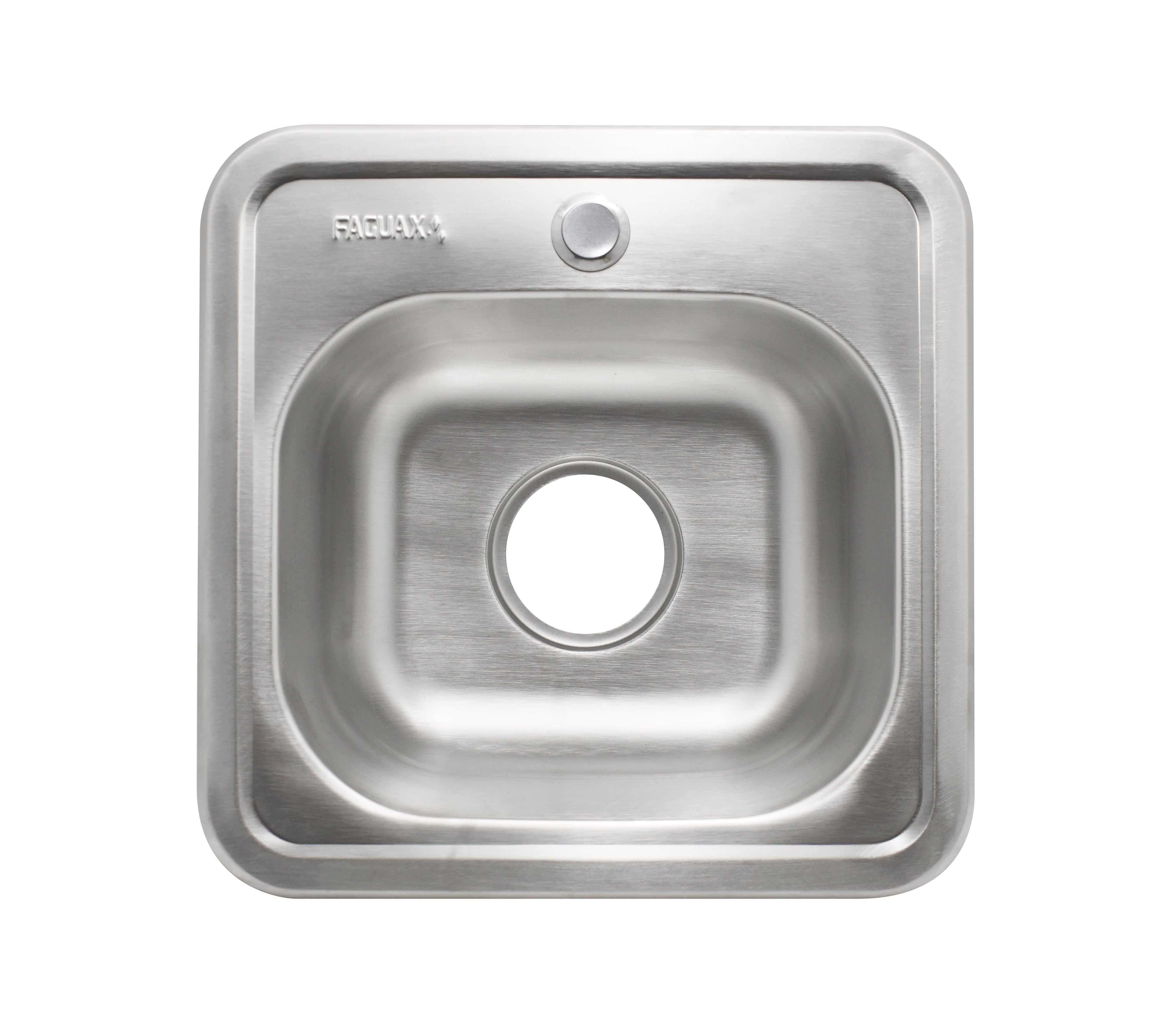 Faguax 380x380x150mm Stainless Steel Single Bowl Kitchen Sink - Perfect for Modern Homes, Restaurants & RV Camping