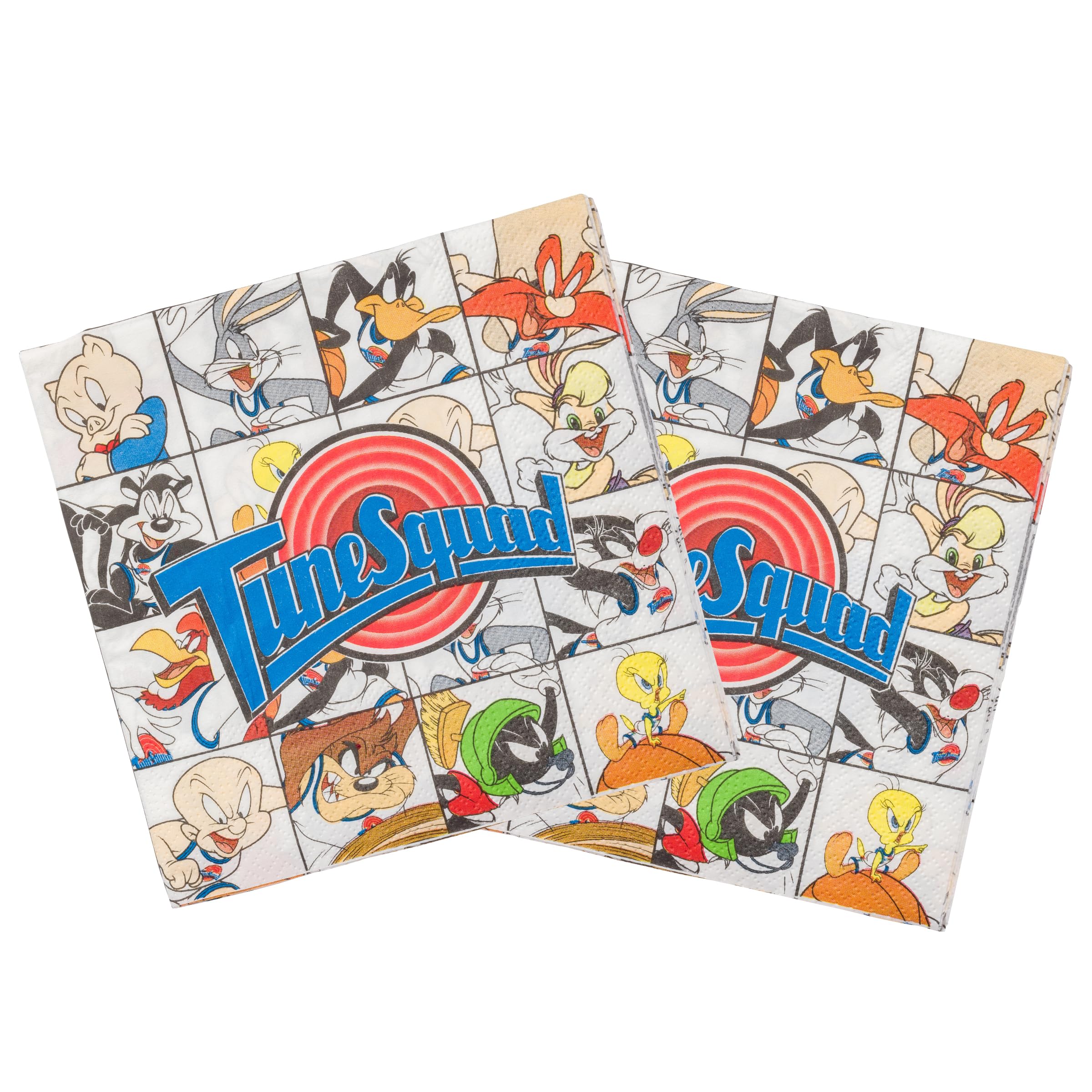 Silver Buffalo Space Jam Toons & Monsters 60-Piece Party Pack Set - Paper Plates, Cups & Napkins for Birthday, Baby Shower & Themed Celebrations