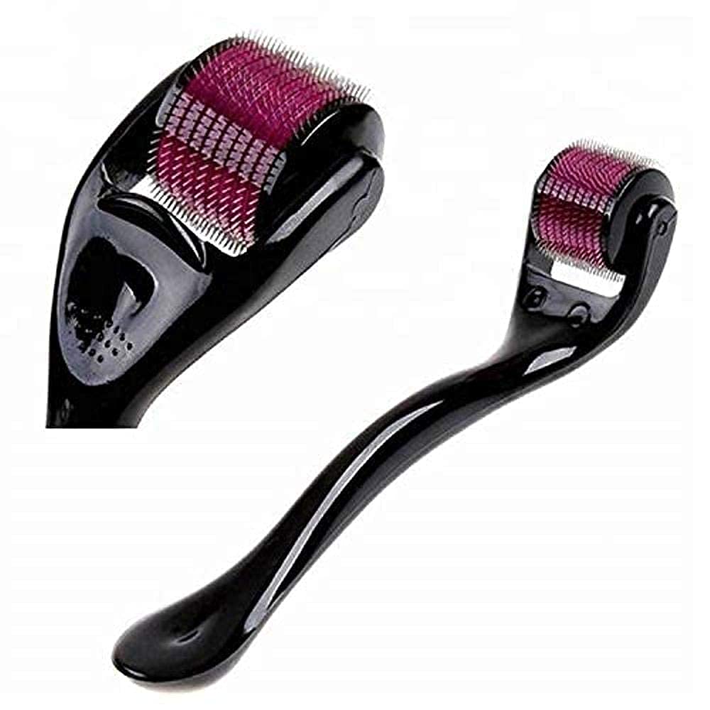 0.5mm SHRUR Derma Roller with 540 Titanium Needles for Hair Growth & Acne Scar Reduction | Stimulates Hair Follicles, Repairs Damaged Hair | Effective Solution for Hair Loss & Thinning | Safe & Painless | Perfect for At-Home Hair Care & Skin Rejuvenation