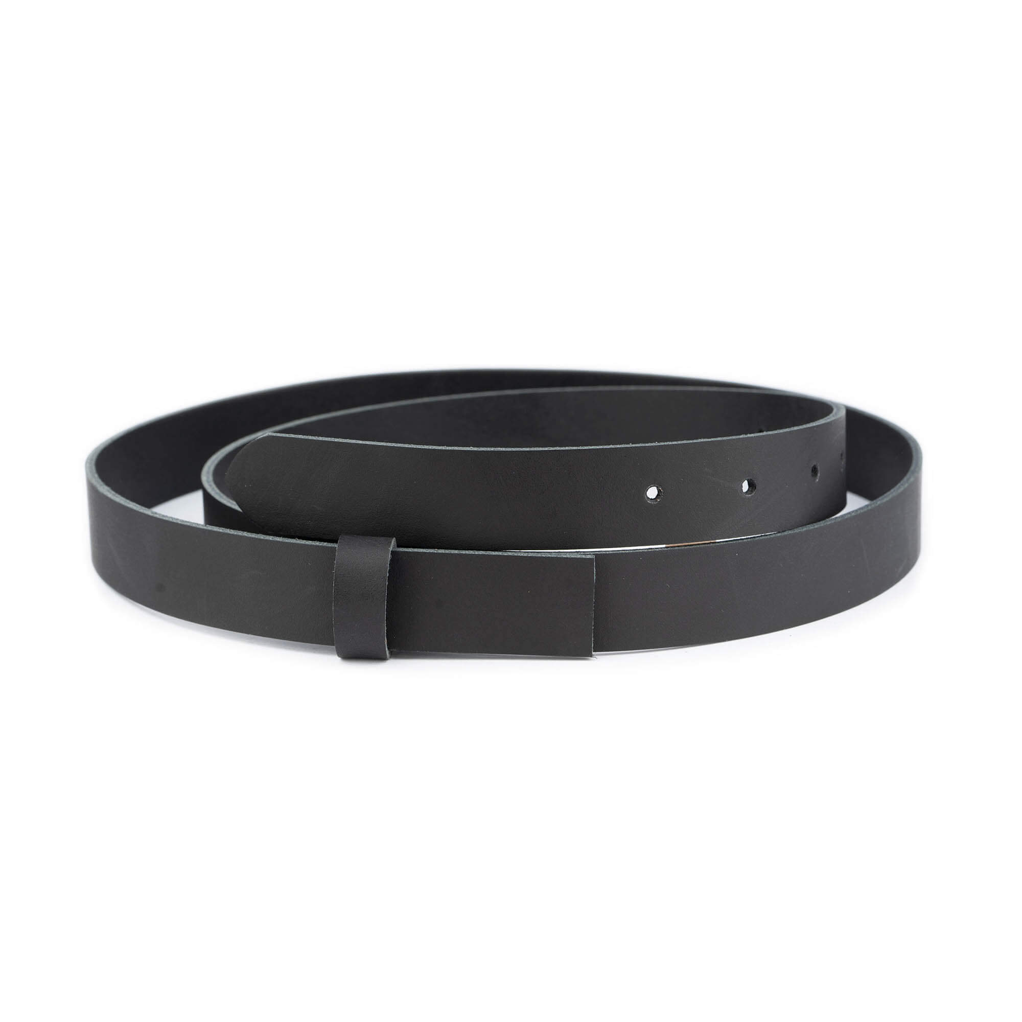 2.5 cm Smooth Black Leather Replacement Belt Strap for Versace Buckles - Perfect for Fashion Accessories & Belt Repair