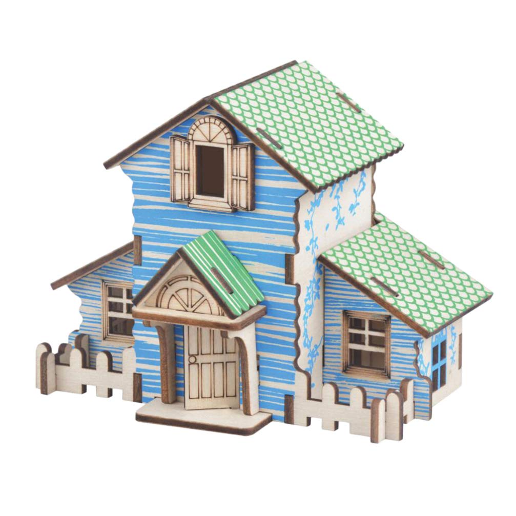 Healifty 3D Wooden Gingerbread House Puzzle - DIY Educational Cottage Toy for Kids, Children & Students | Fun Holiday Craft & Christmas Decoration Activity