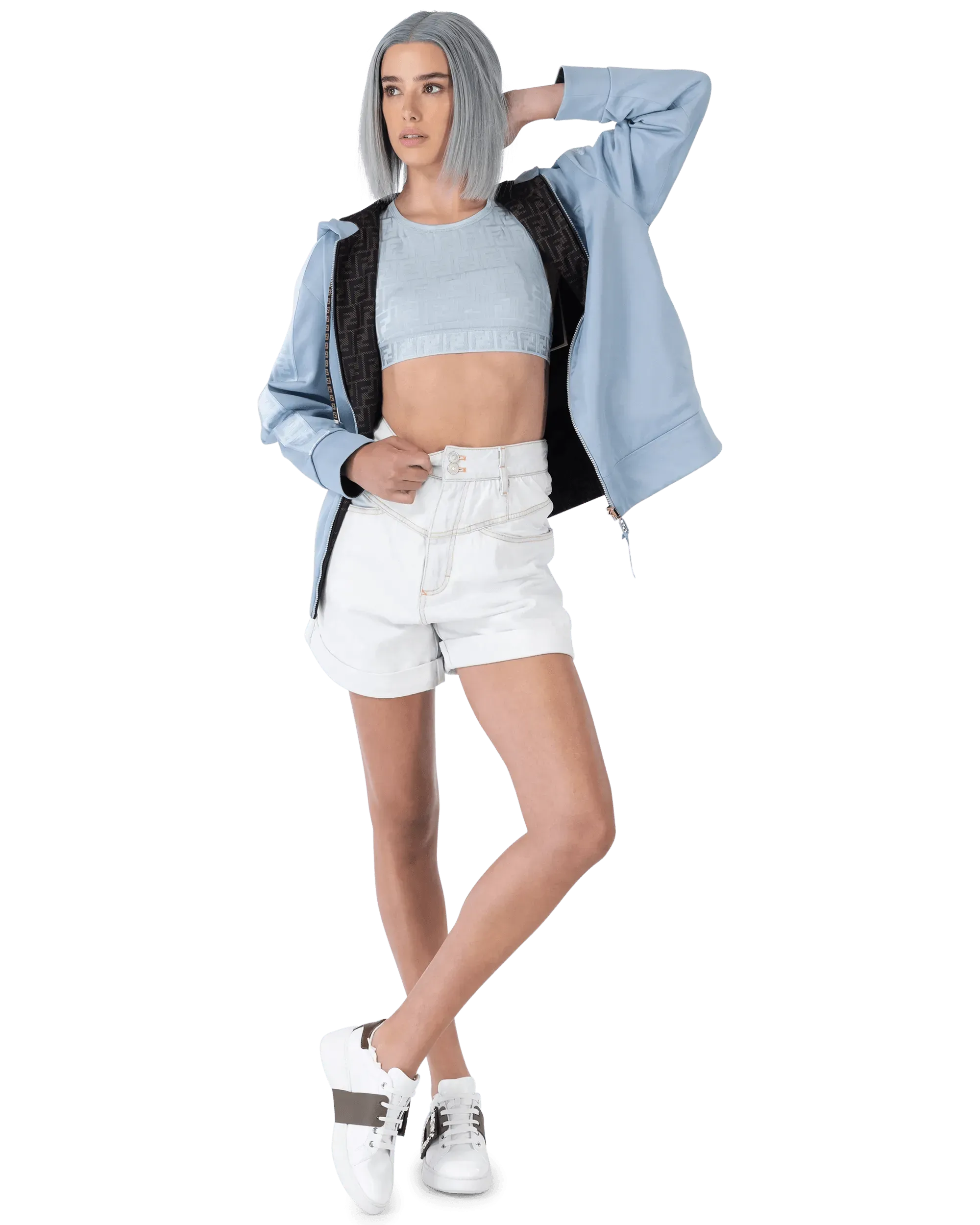 Stylish A-Line Denim Shorts for Women - High Waist Distressed Denim Shorts with Stretch - Perfect for Summer, Beach, and Casual Outfits