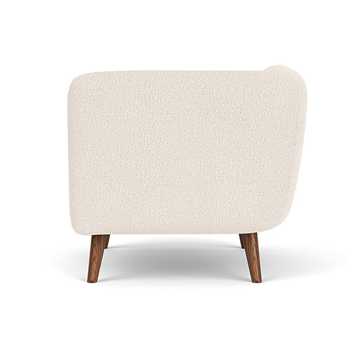 Alfred Boucle Left 1 Seater Modular Sofa - Modern Accent Chair for Living Room, Bedroom & Office - Comfortable Small Space Furniture