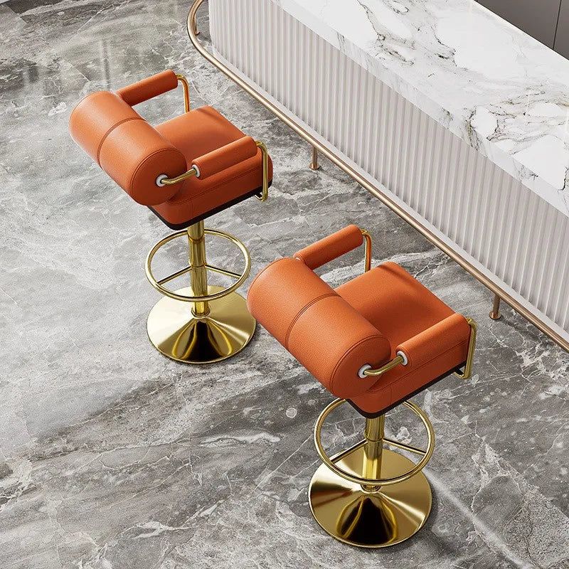 Modern Designer Bar Stool - Adjustable Height Kitchen Island & Counter Chair - Perfect for Dining, Entertaining & Home Decor