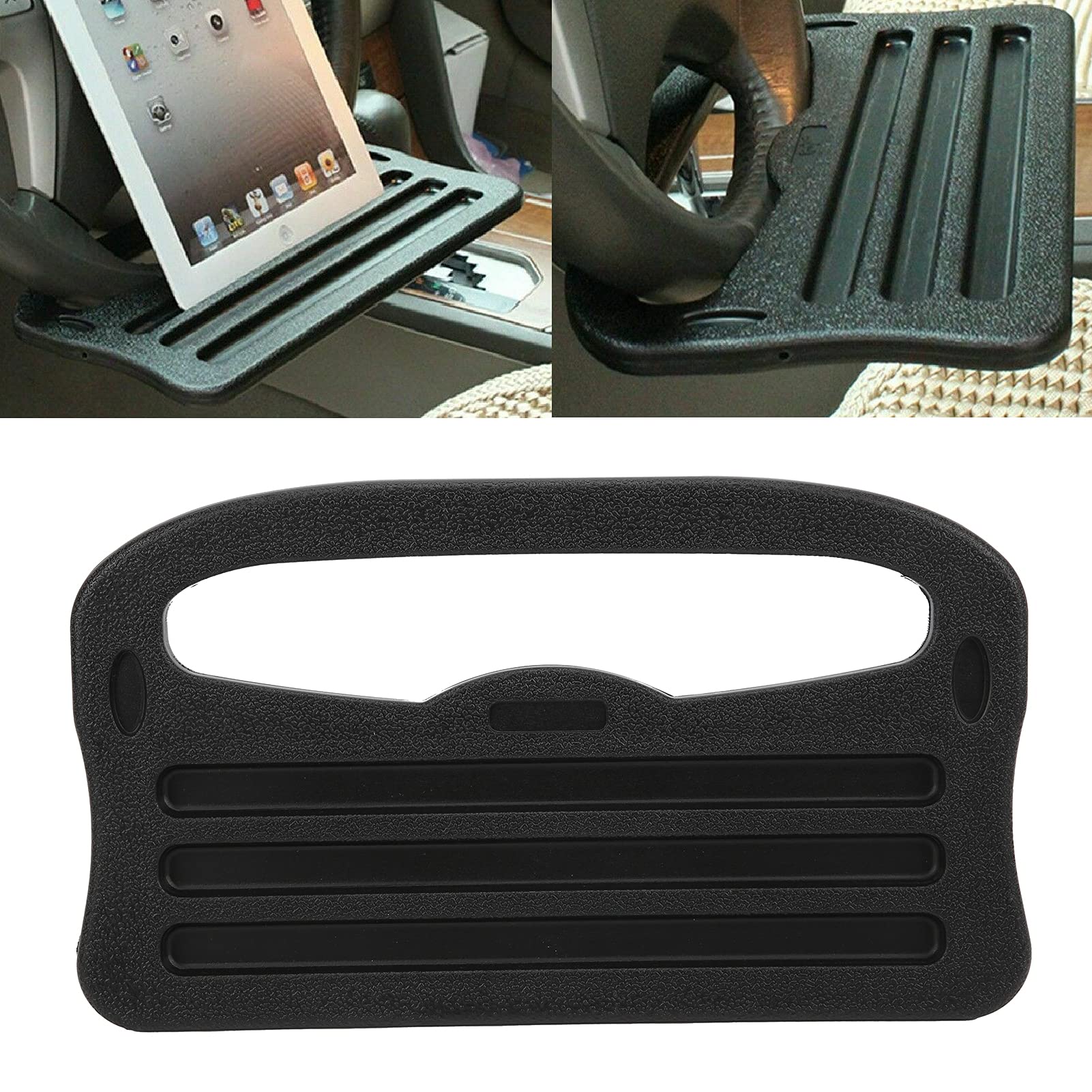 Portable Car Steering Wheel Tray - Adjustable Laptop & Notebook Stand for Working, Writing & Eating in Car | Stable & Lightweight Car Desk for Office, Commuting & Road Trips