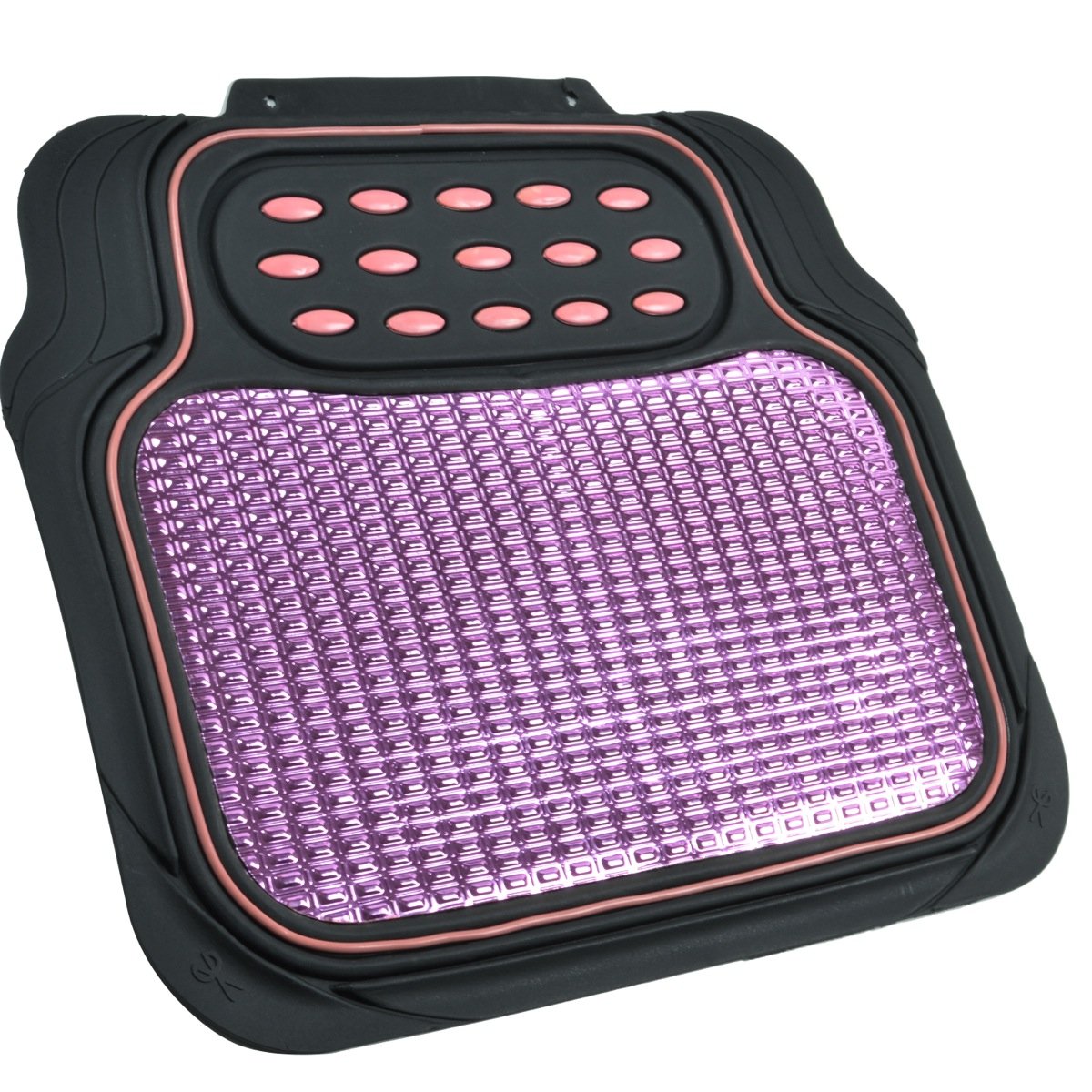 BDK Pink & Black Car Mats - Anti-Slip Floor Mats for Women, SUVs & Vans - Stylish Car Accessories
