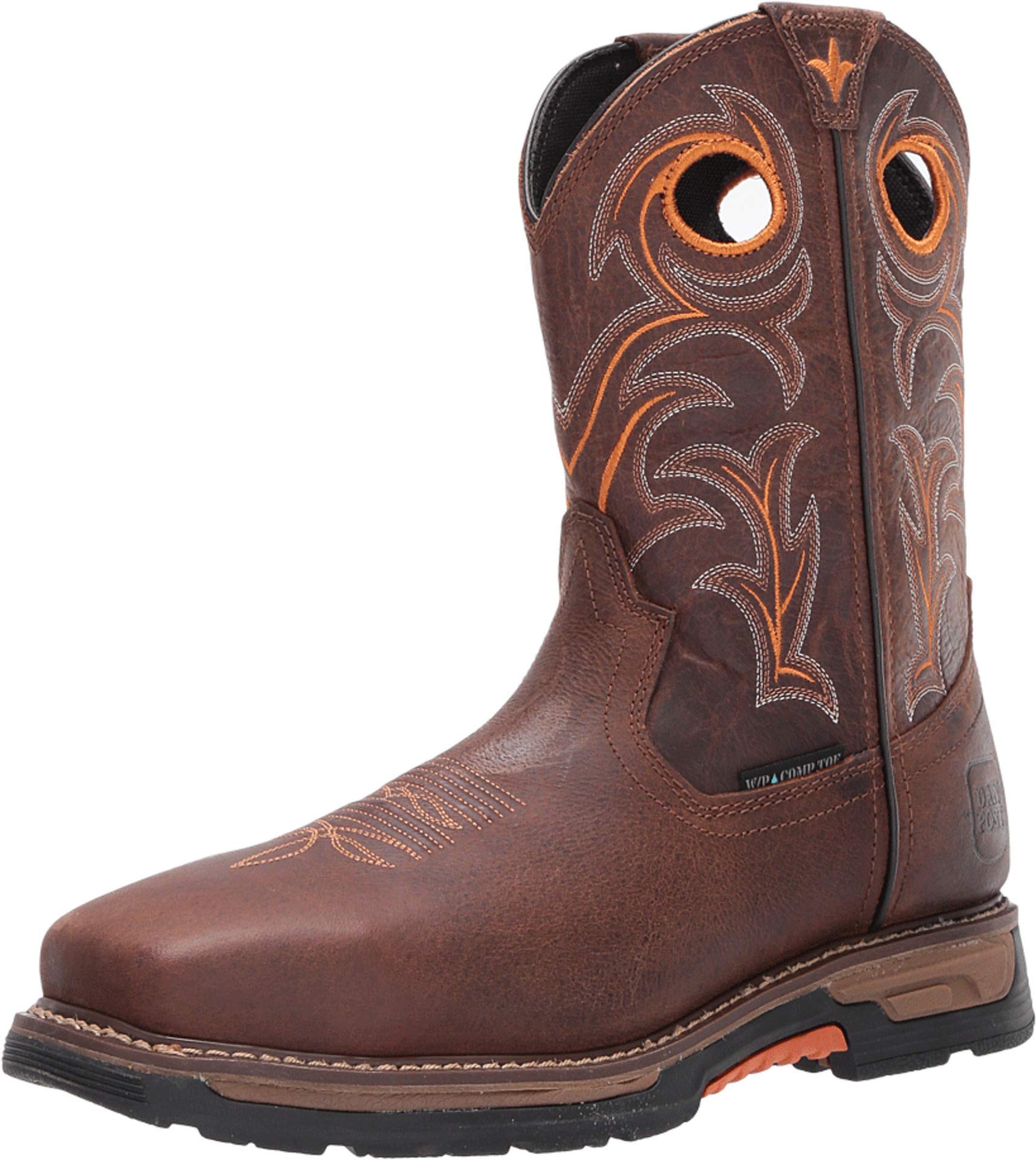 Dan Post Men's Western Boots for Cowboy & Riding - Genuine Leather, Comfortable & Durable - Brown Cowboy Boots for Men - US Size 7 - Perfect for Country Dancing, Rodeo & Outdoor Adventures
