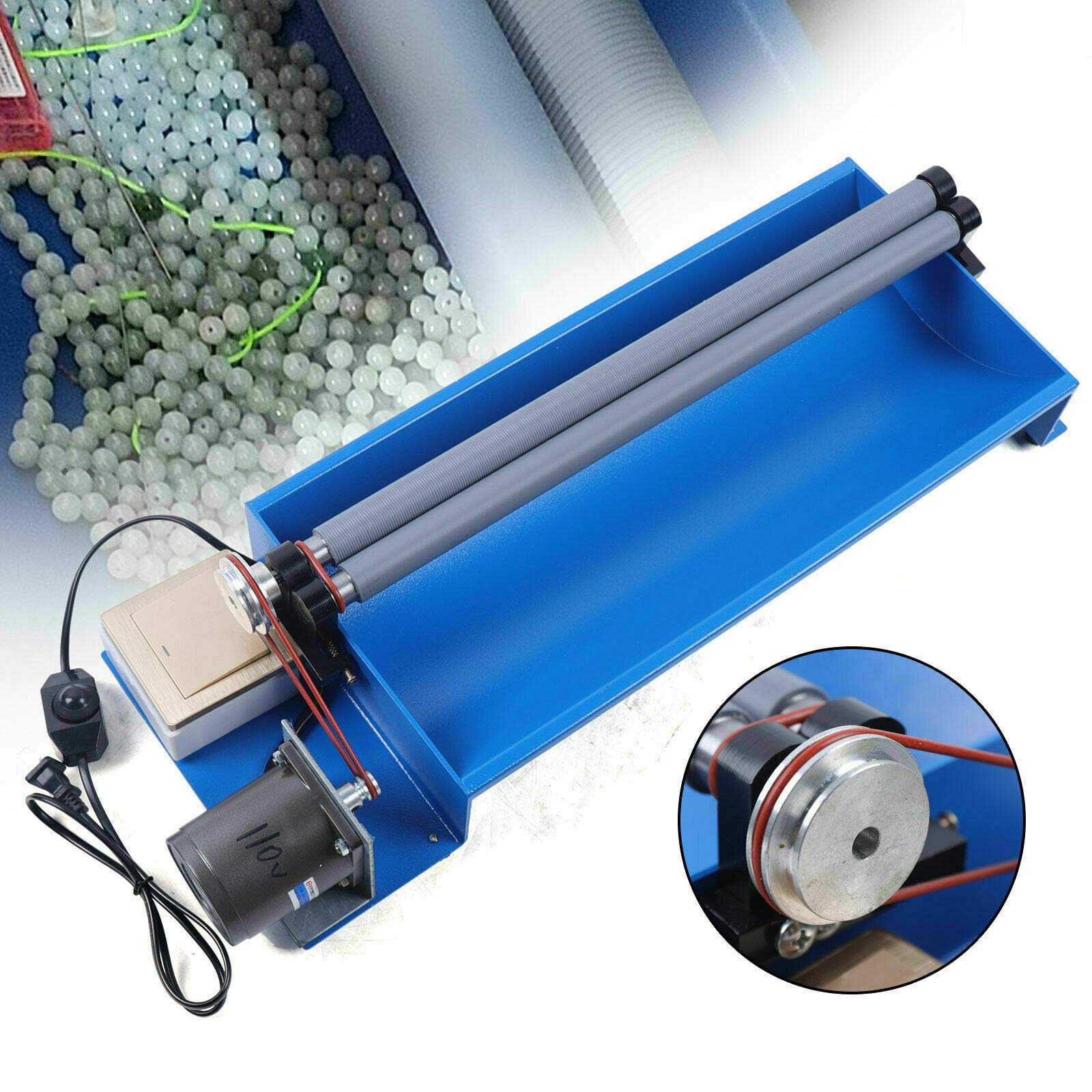 Automatic DIY Beads Stringing Machine for Bracelets & Necklaces - Adjustable Hole Size with Dual Belts | Jewelry Making, Craft Projects, Handmade Gift Creation