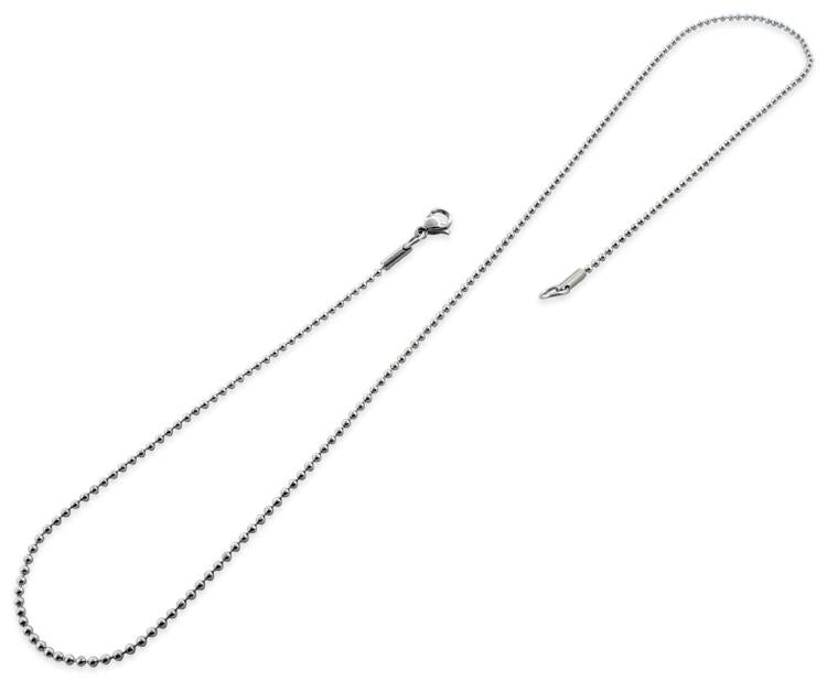 1.6mm Stainless Steel Bead Chain Necklace for Women - Durable & Hypoallergenic Jewelry for Everyday Wear, Layering & Gift Giving